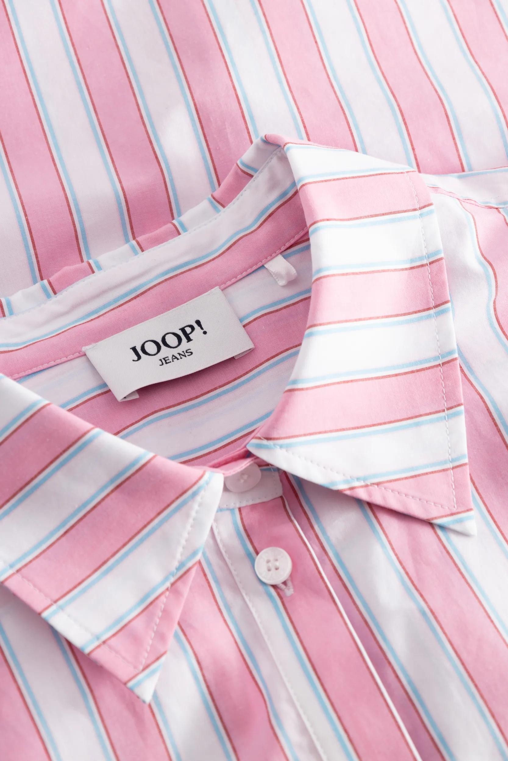 Joop Jeans Hemdblusenkleid »Dua« Brusttasche klassische H-Linie, im Streifen-Design