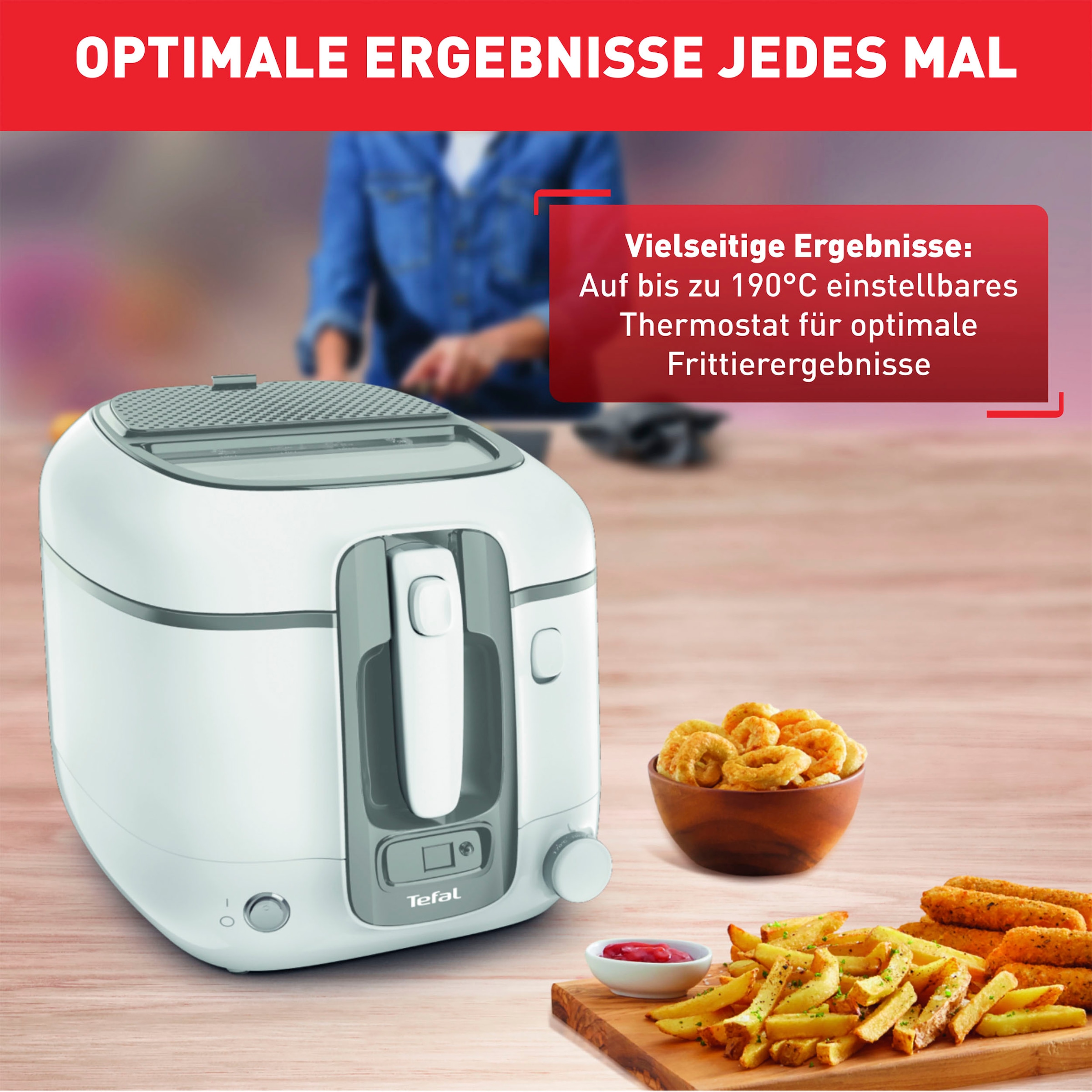 Tefal Fritteuse »FR3141 Super Uno«, 1800 W, Fassungsvermögen 2,2 l, große Kapazität, Timer