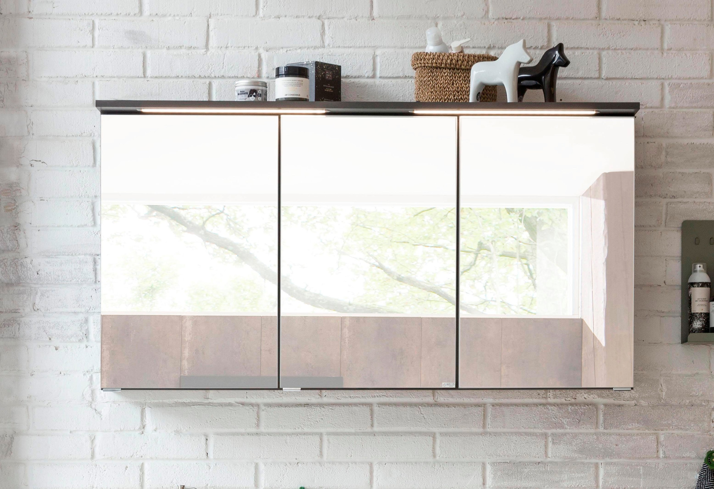 welltime Spiegelschrank »Lucca«, mit LED Beleuchtung