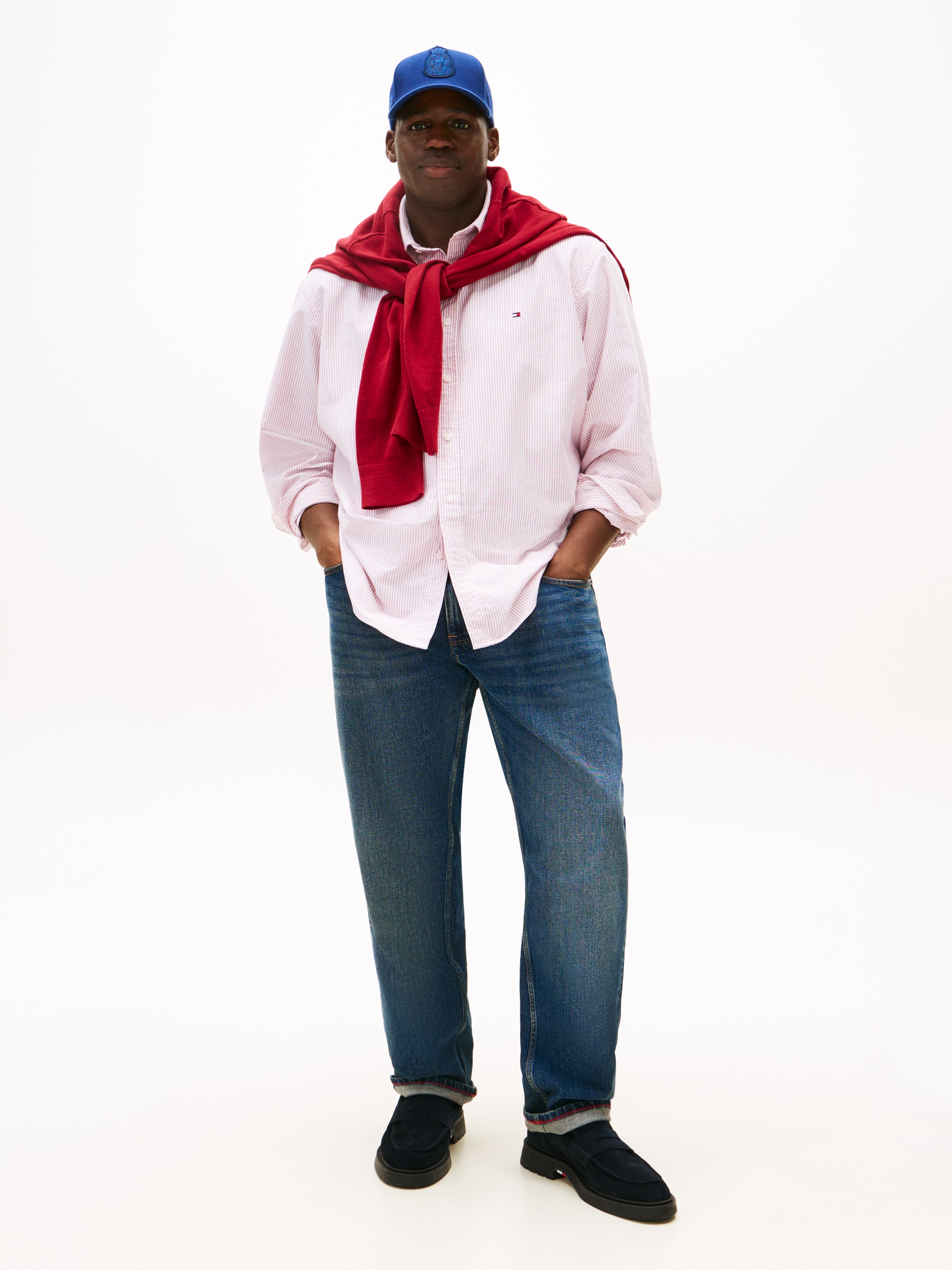 Tommy Hilfiger Big & Tall Langarmhemd »BT - HERITAGE OXFORD STRIPE« fein gestreift, Große Größen, regular fit, Button-down-Kragen