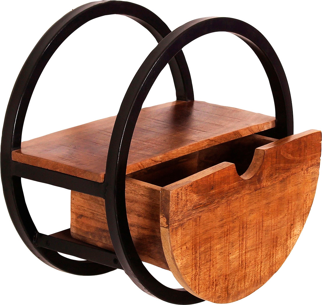 SIT Wandregal, Mit Schublade aus Mangoholz