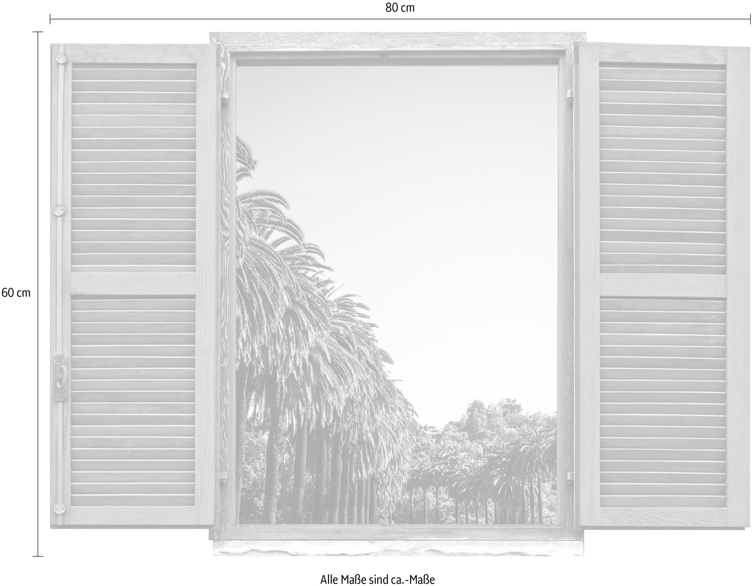 queence Wandtattoo »Allee«, (1 St.), Wandsticker, Wandbild, selbstklebend, 3D, Fenster