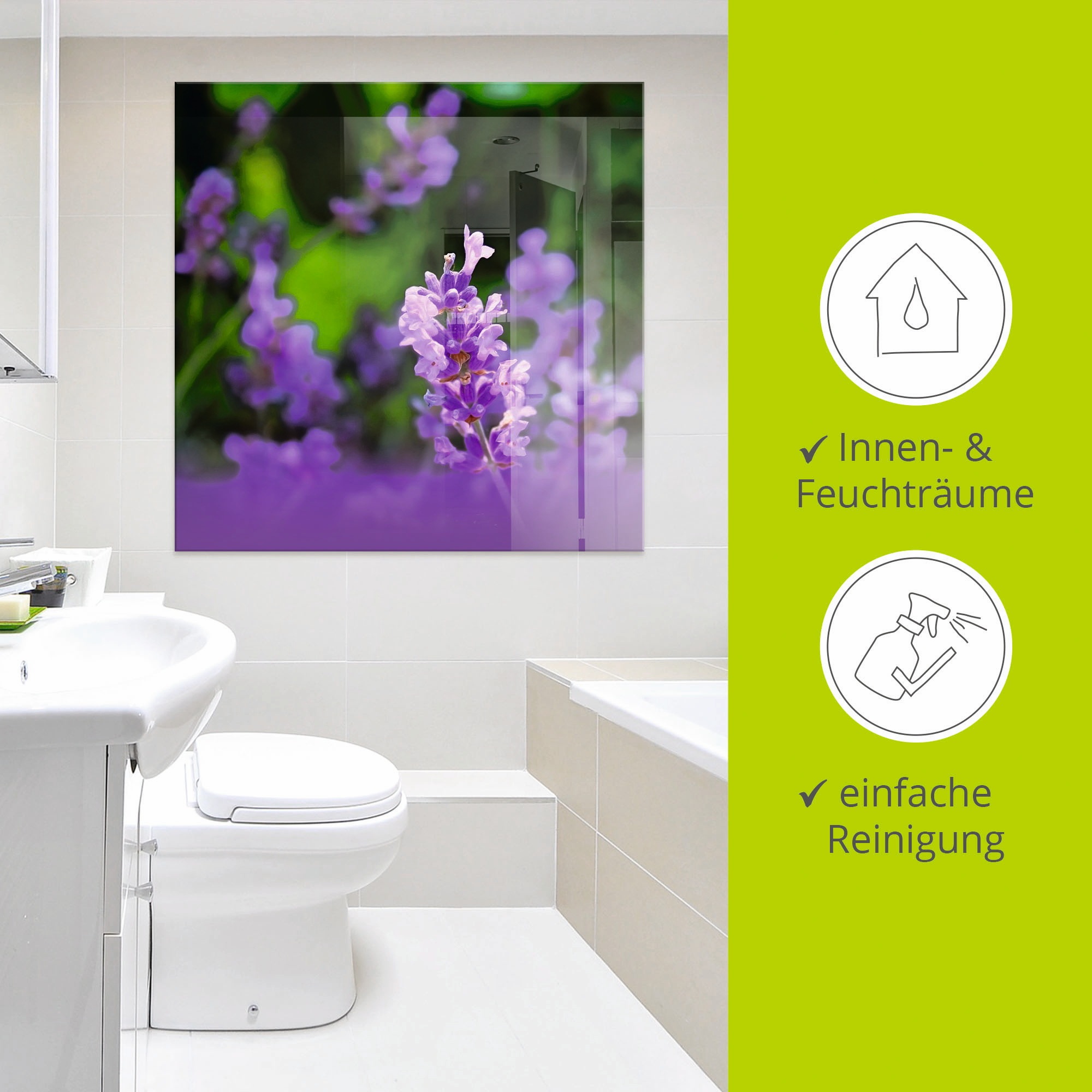 Artland Glasbild »Lavendel«, Blumen, (1 St.), in verschiedenen Größen