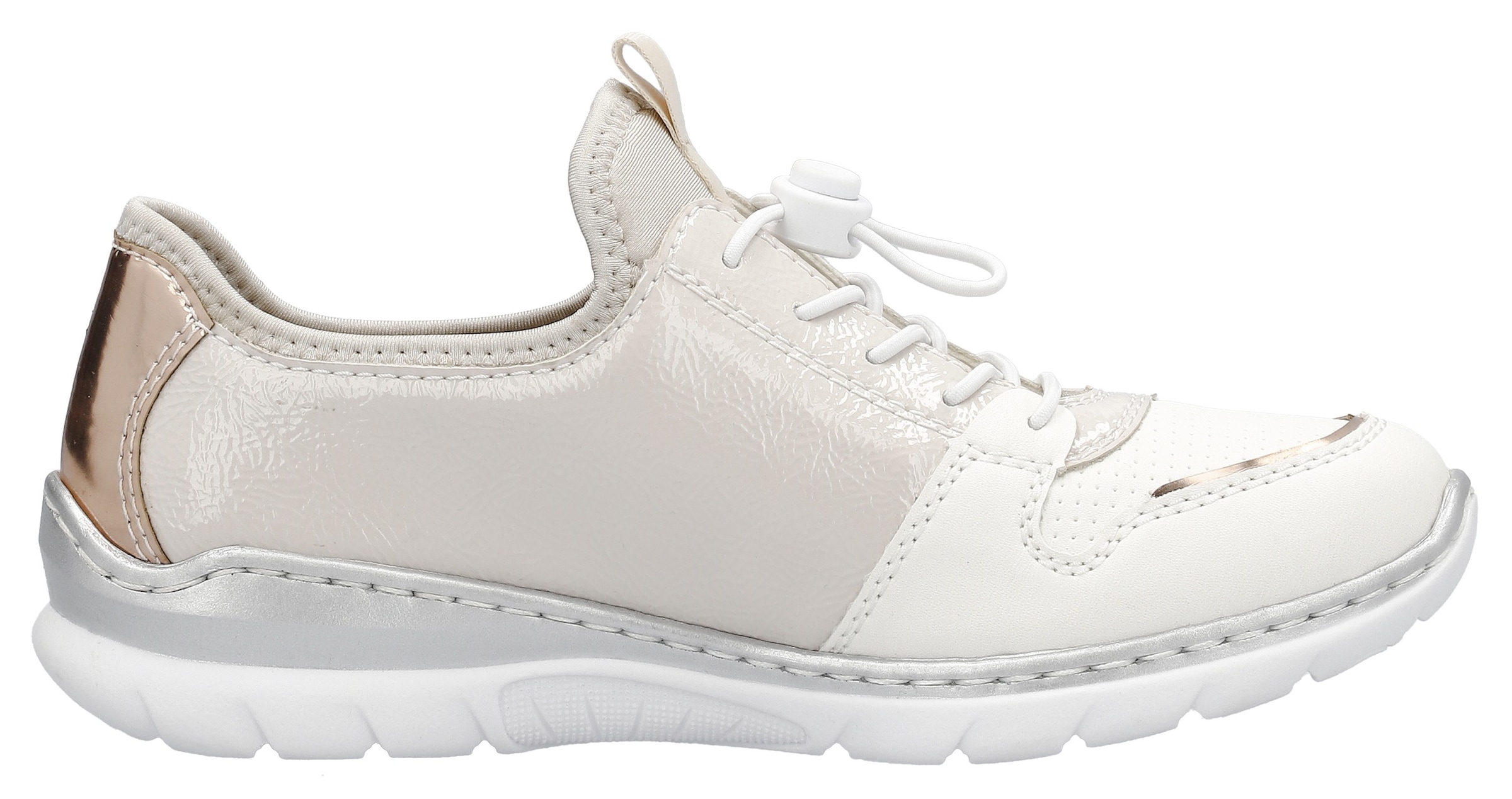 Rieker Slip-On Sneaker, Slipper, Schlupfschuh, Freizeitschuh mit Gummizug und Elastikeinstieg