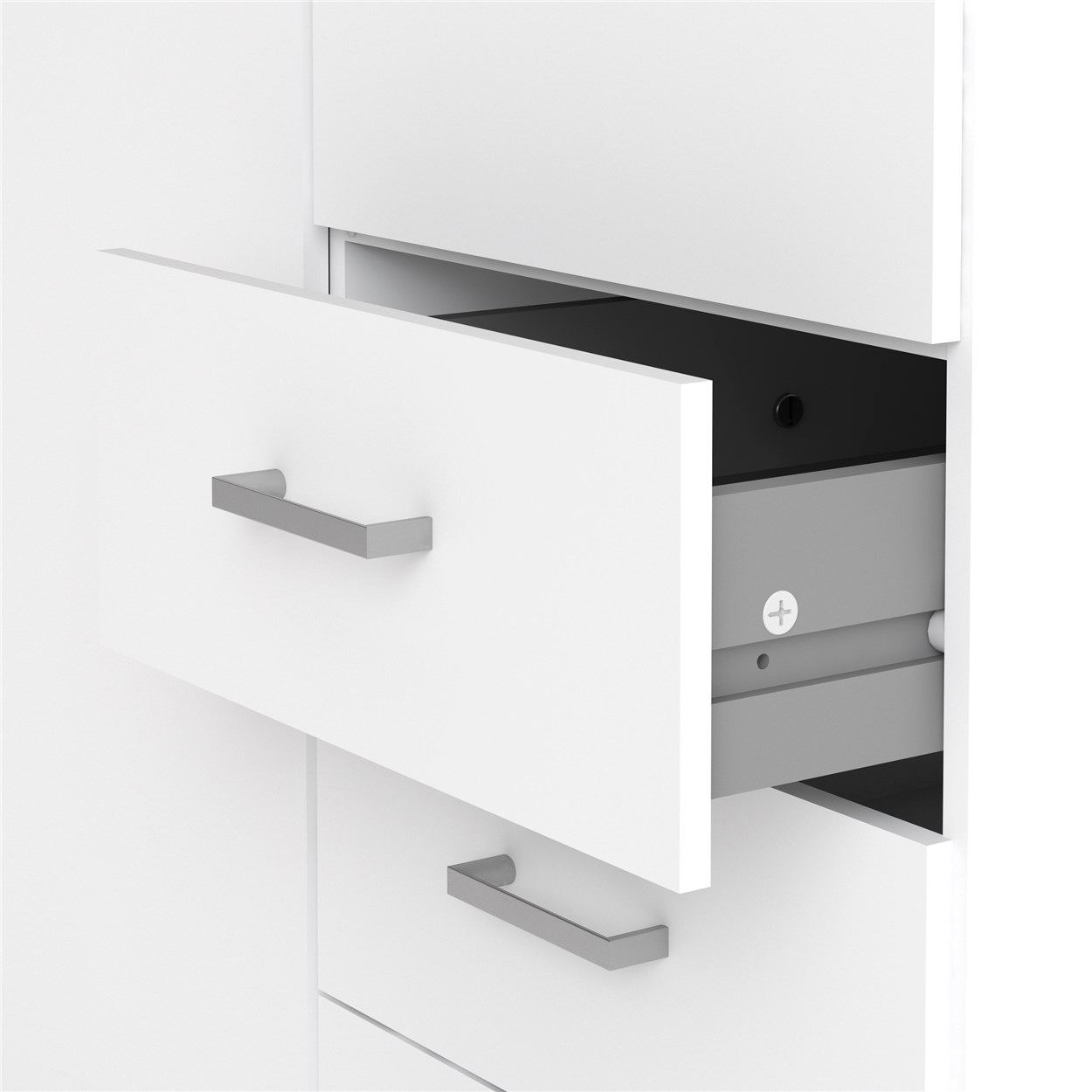 Home affaire Kleiderschrank, Mit viel Stauraum, graue Stangengriffe, Gr. ca. 200,4 x 77,6 x 49,5 cm