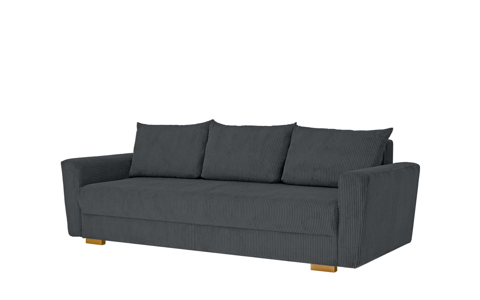 INOSIGN 3-Sitzer »MAGHERA Schlafsofa mit Bettkasten, in hochwertiger Verarbeitung«, mit Wellenunterfederung, Cord und Struktur-Bezug, B/H/T 230/92,5/79 cm