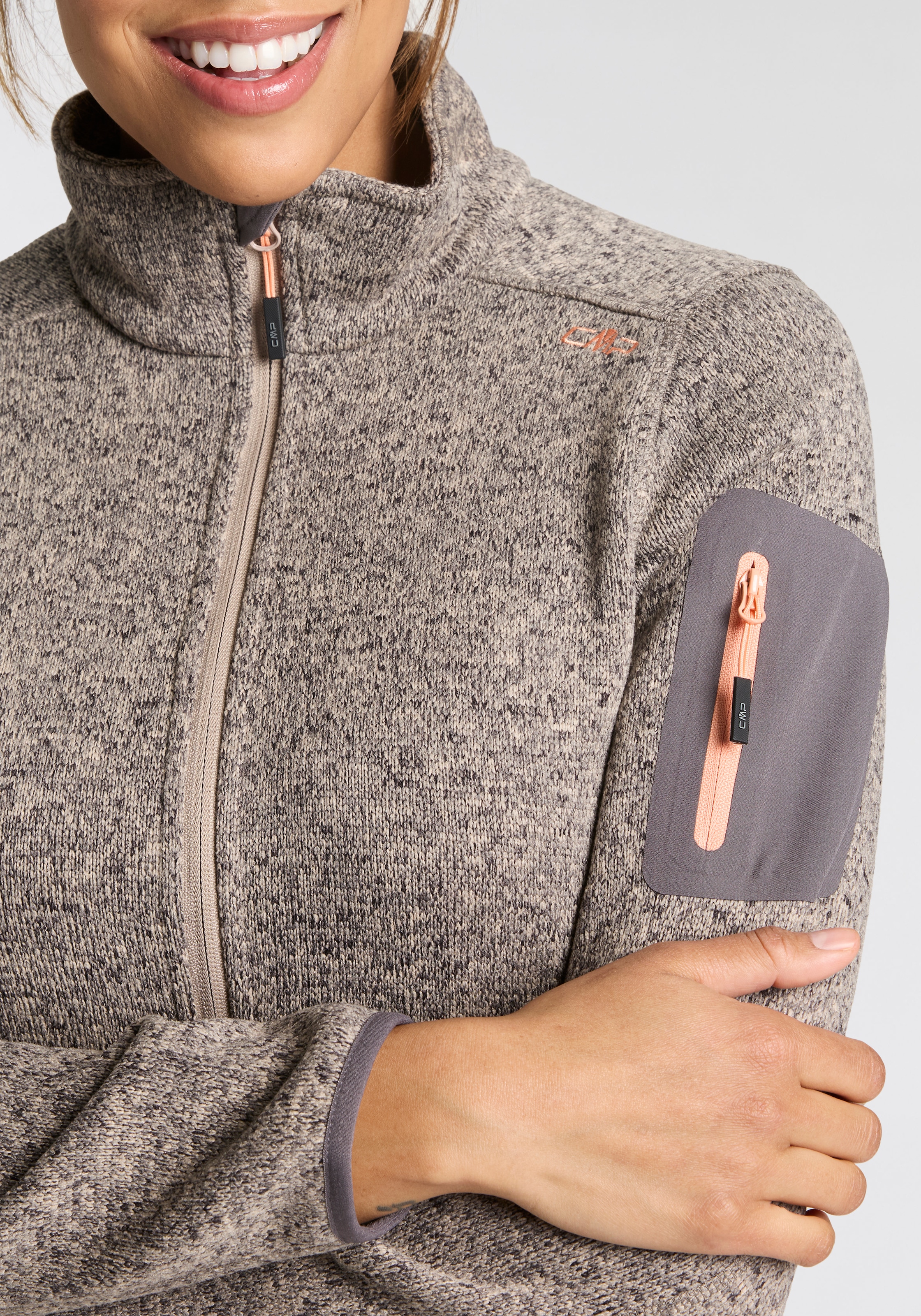 CMP Strickfleecejacke, (1 St.), Wärmeisolierend & Schnell trocknend & Atmungsaktiv