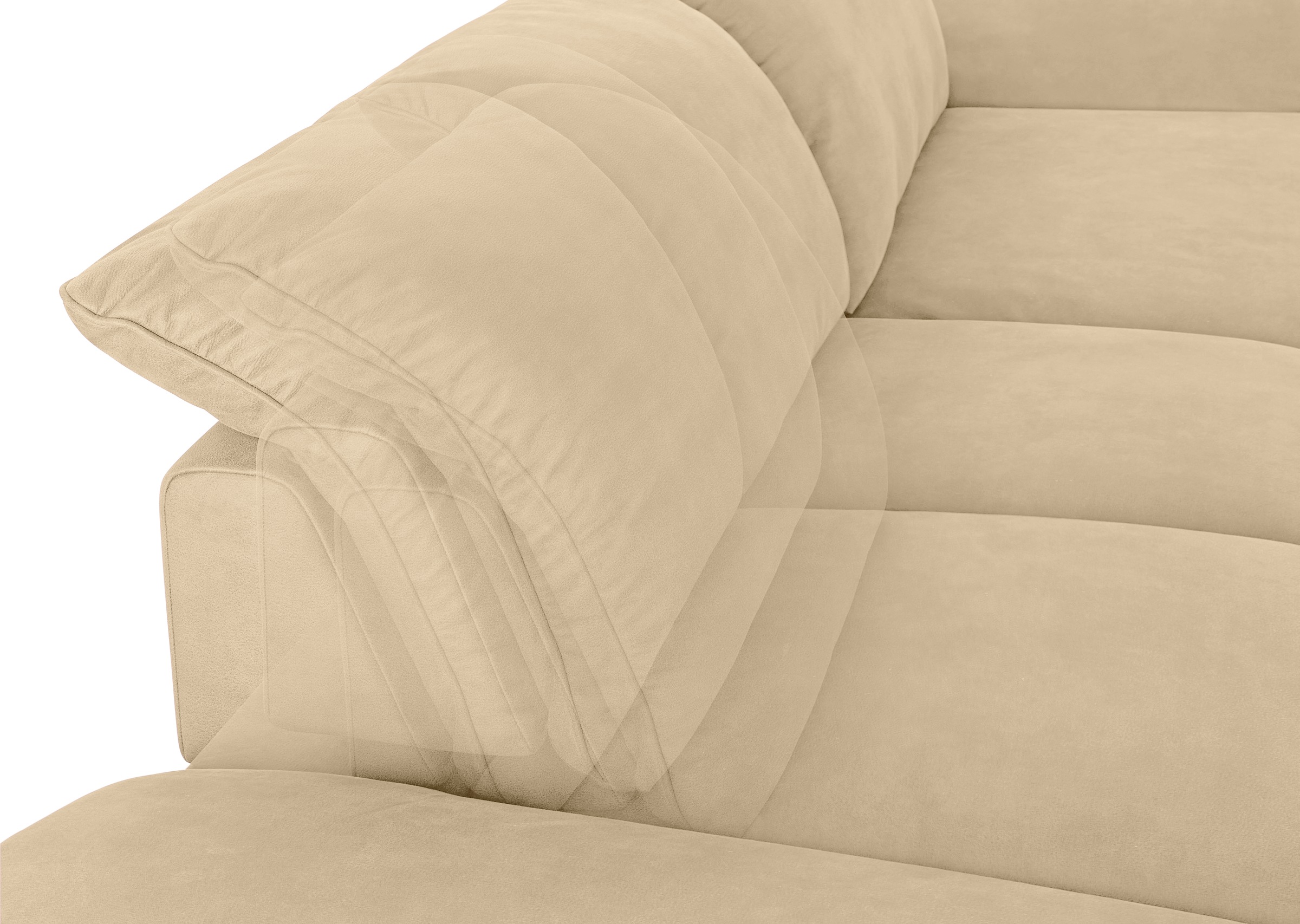 W.SCHILLIG Ecksofa »enjoy&MORE, Designsofa, elegant und bequem, L-Form«, mit Sitztiefenverstellung, Füße silber matt, Breite 310 cm