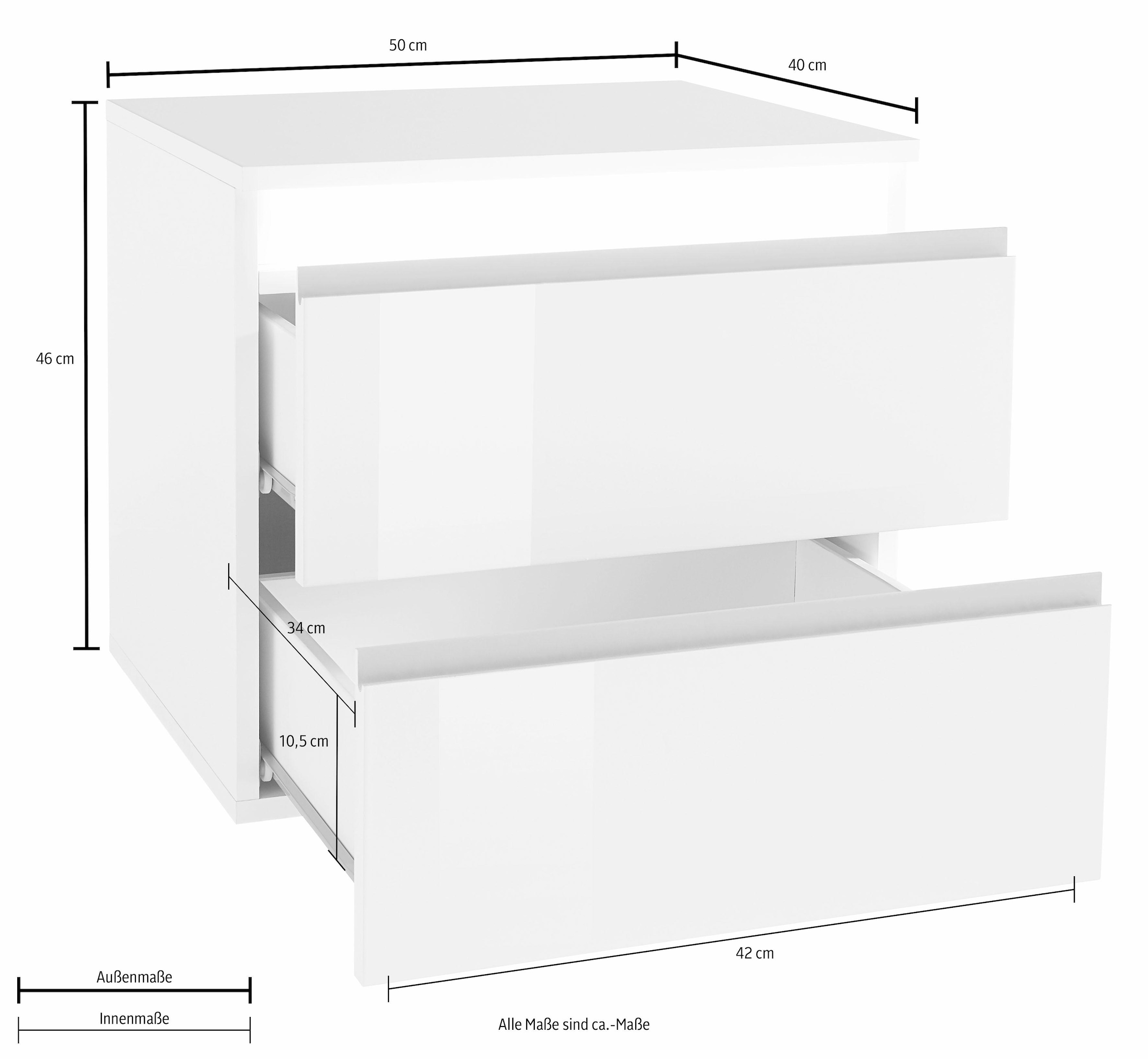 INOSIGN Nachtkommode »Mailand«, Höhe 46 cm