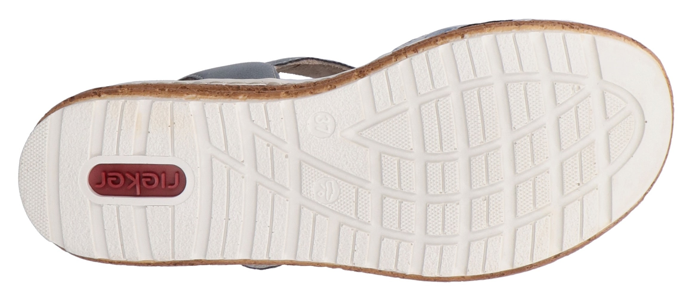 Rieker Plateausandale  Sandalette, Sommerschuh, Keilsandale mit praktischen Klettverschlüssen