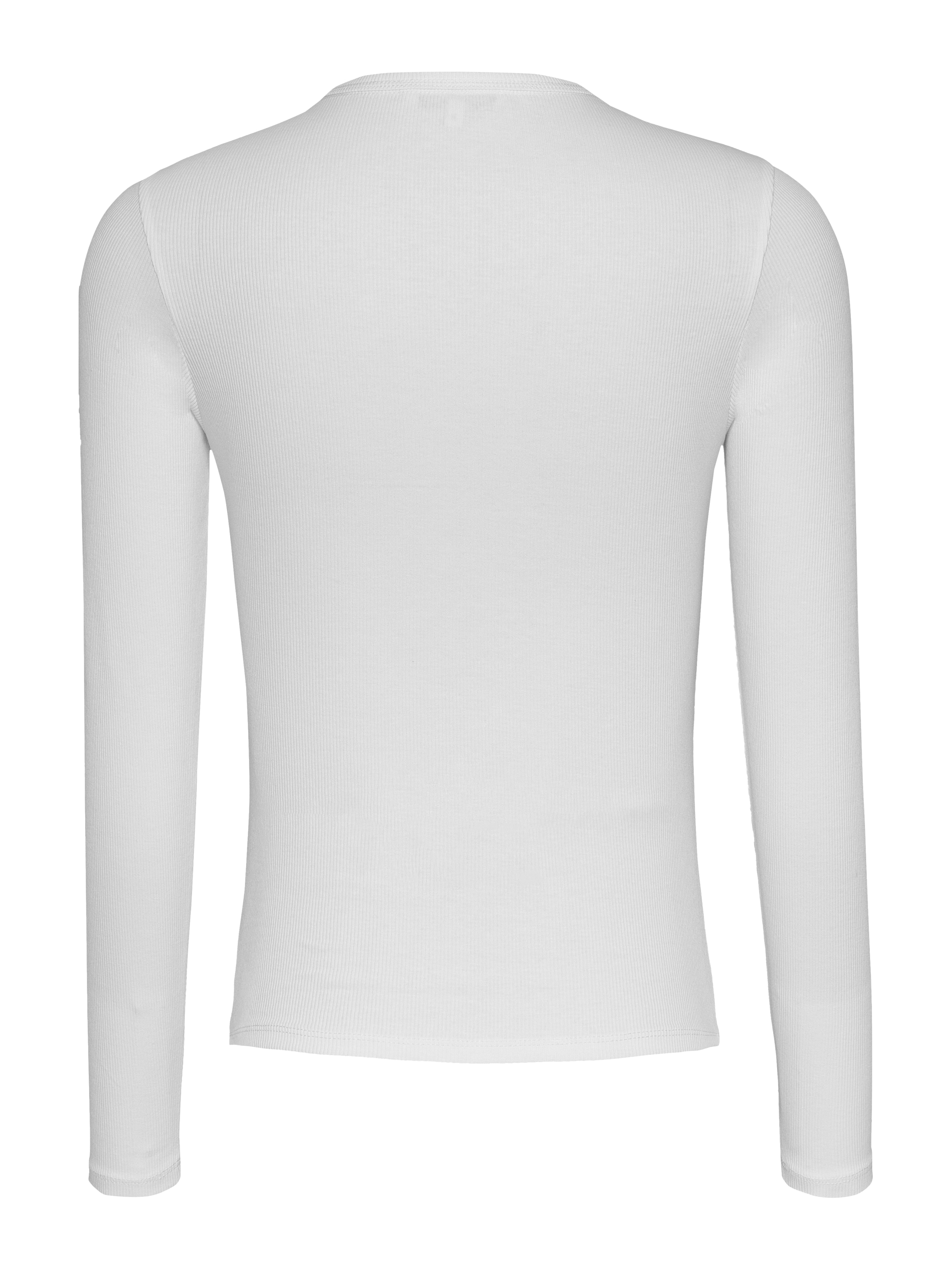 Tommy Jeans Langarmshirt »TJW SLIM ESSENTIAL RIB LS«, mit Logostickerei