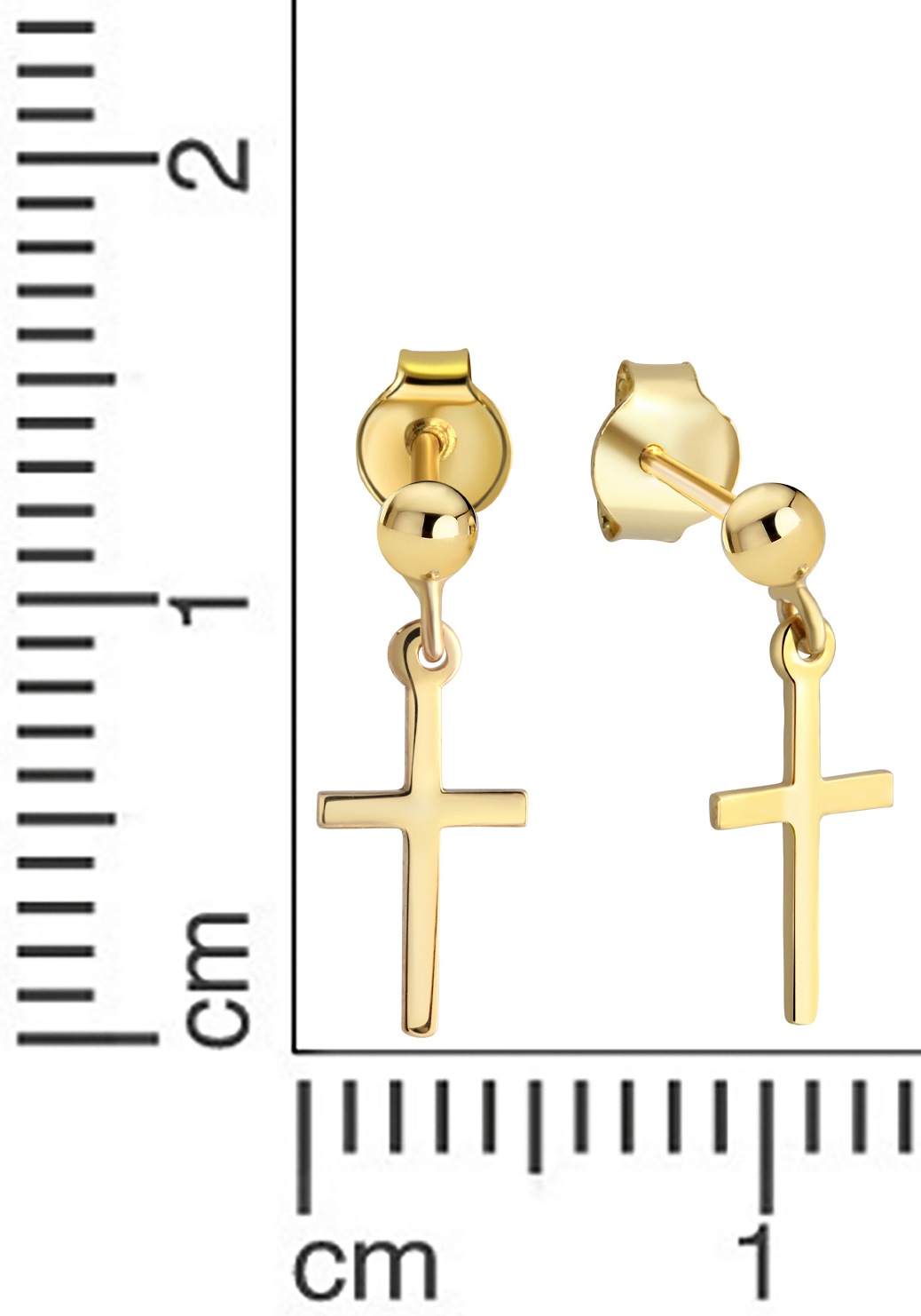 Firetti Paar Ohrstecker »Schmuck Geschenk Gold 375 Ohrschmuck Kreuz«