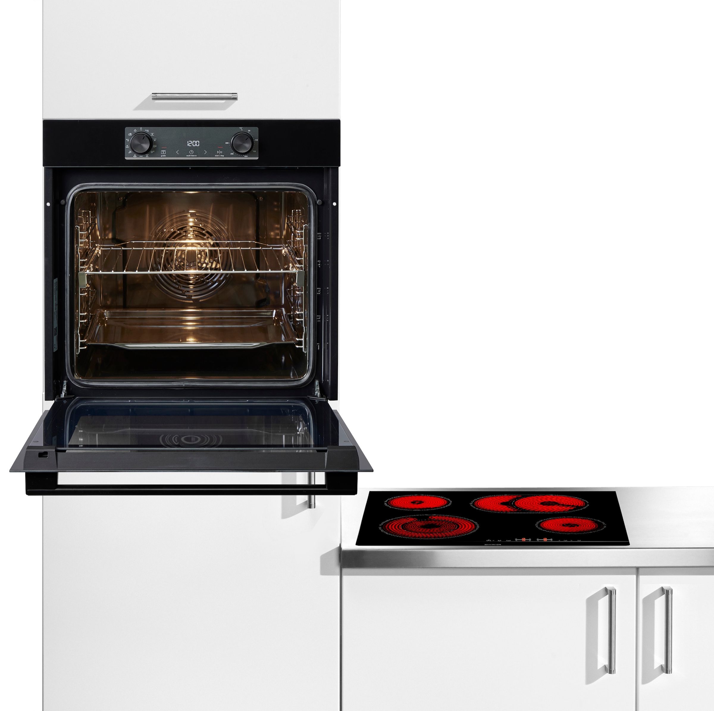 GORENJE Backofen-Set »BOS6737E13BGOT« mit 1-fach-Teleskopauszug Aqua Clean Set,  Pizzafunktion mit 300 °C – perfekt für Pizza, Focaccia und mehr!