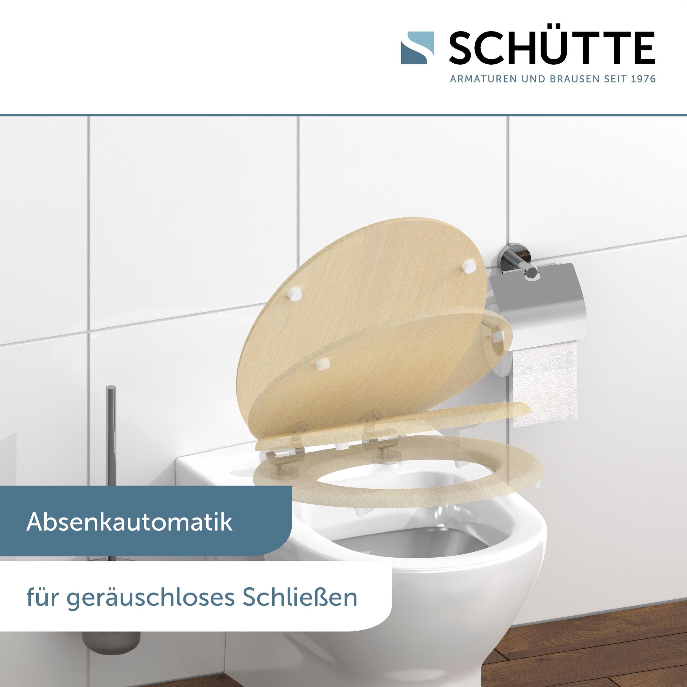 Schütte WC-Sitz »NATURAL WOOD«, Toilettendeckel, mit Absenkautomatik