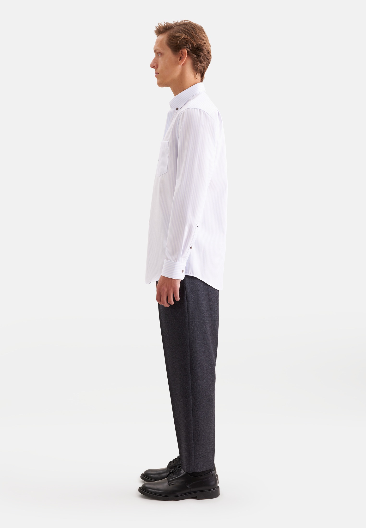 seidensticker Businesshemd »Schwarze Rose« Regular 1/1 Button-Down-Kragen Gestreift