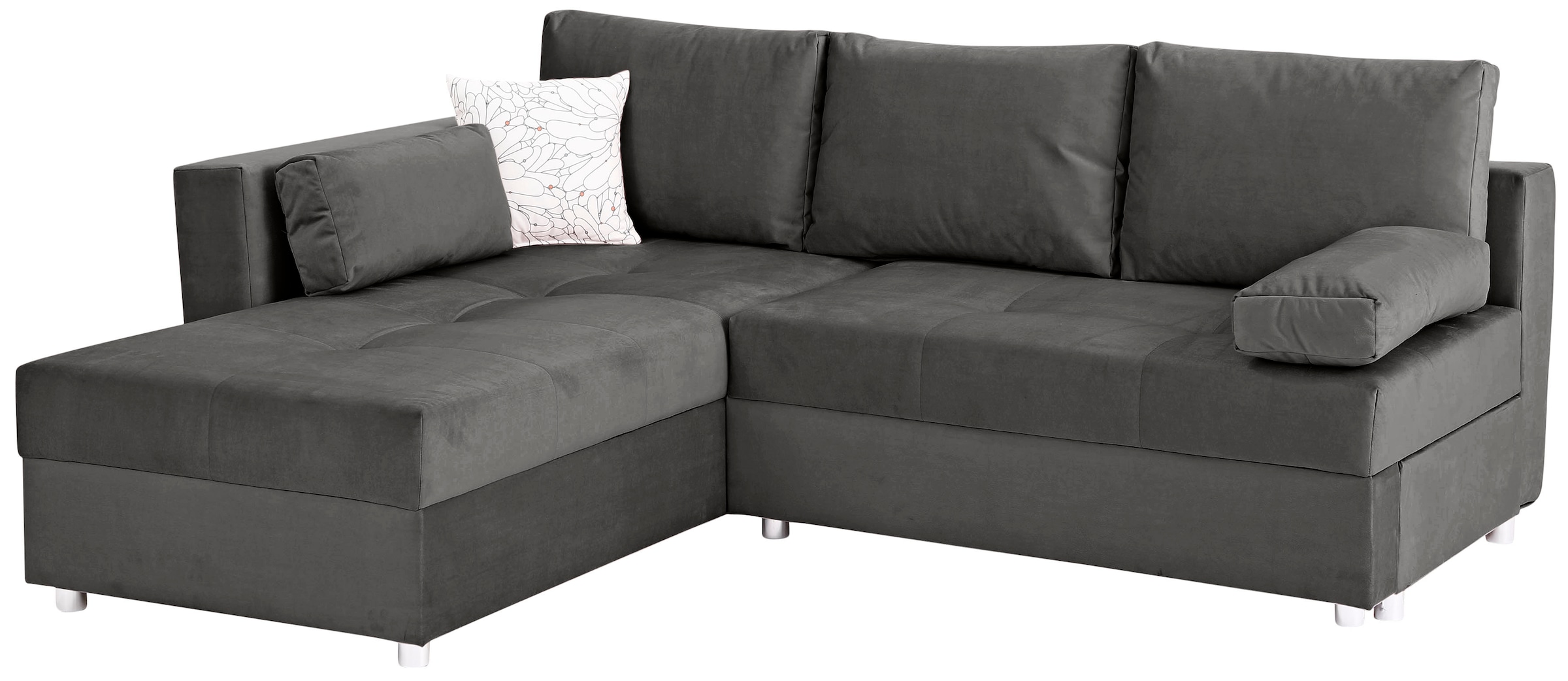 Home affaire Ecksofa »Italia L-Form«, mit Bettfunktion und Bettkasten, Federkern-Polsterung