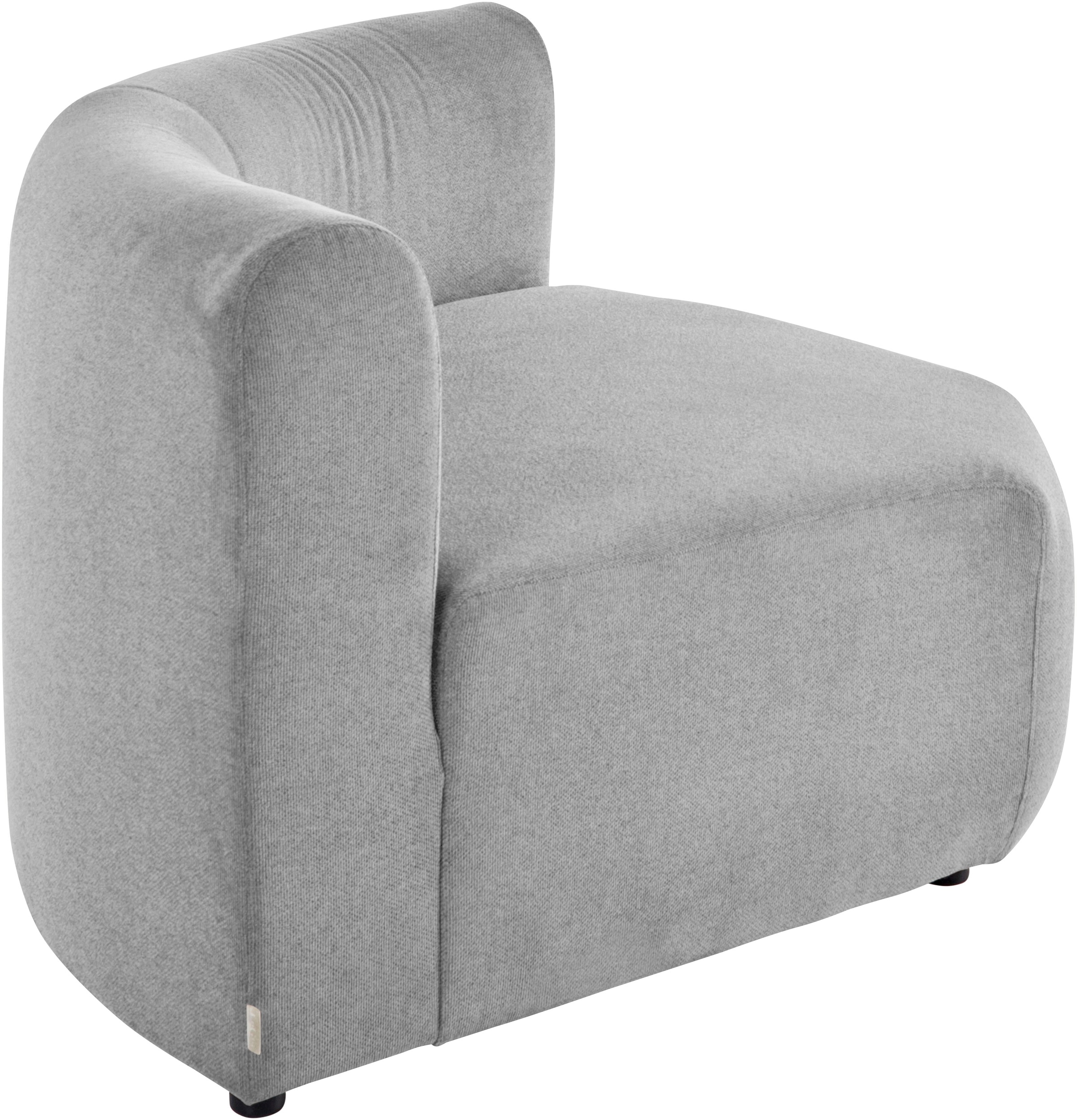 LeGer Home by Lena Gercke Sofa-Eckelement »LYZA mit gerundeter Rückenlehne, Maße B/T/H: 122/104/74 cm« als Modul oder separat verwendbar, für individuelle Zusammenstellung