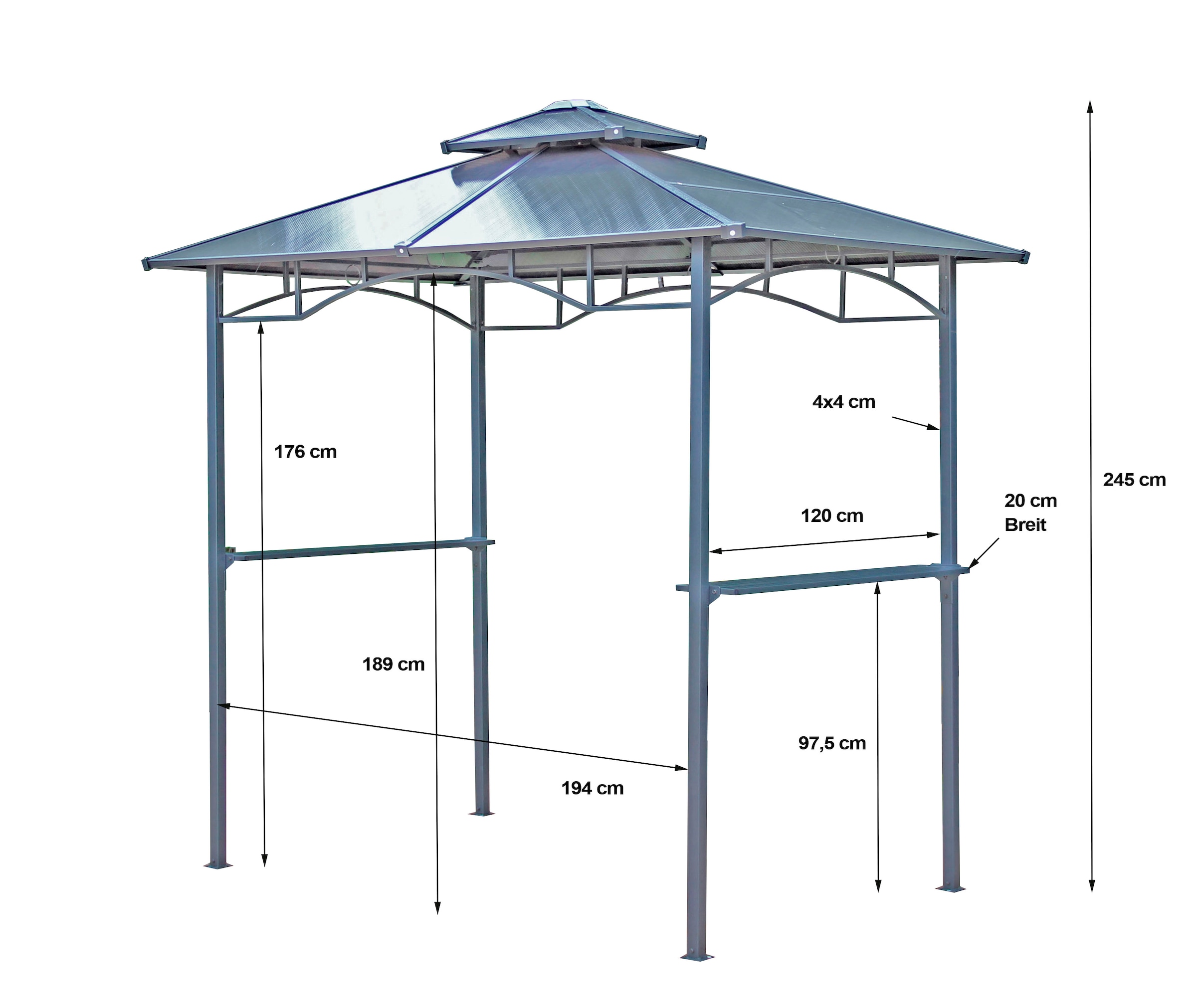 Grasekamp Pavillon »BBQ«, BxT: 150x240 cm