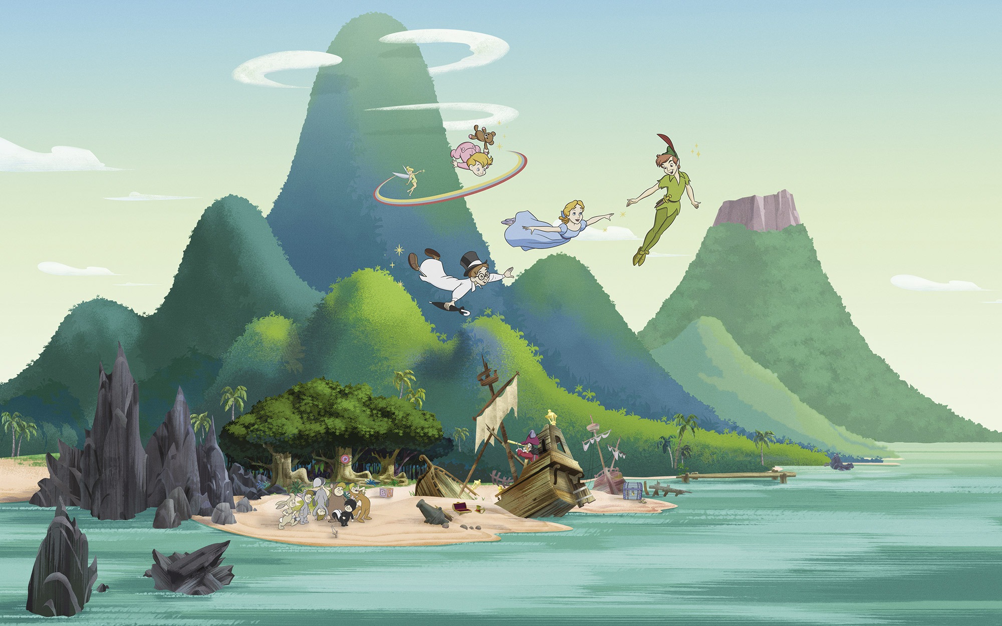 Komar Kindertapete »Disney Peter Pan And the Lost Boys«, bedruckt
