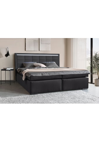 Boxspringbett 30 Jahre Jubiläums-Modell Athena, inkl. LED-Lichtleiste, versch....