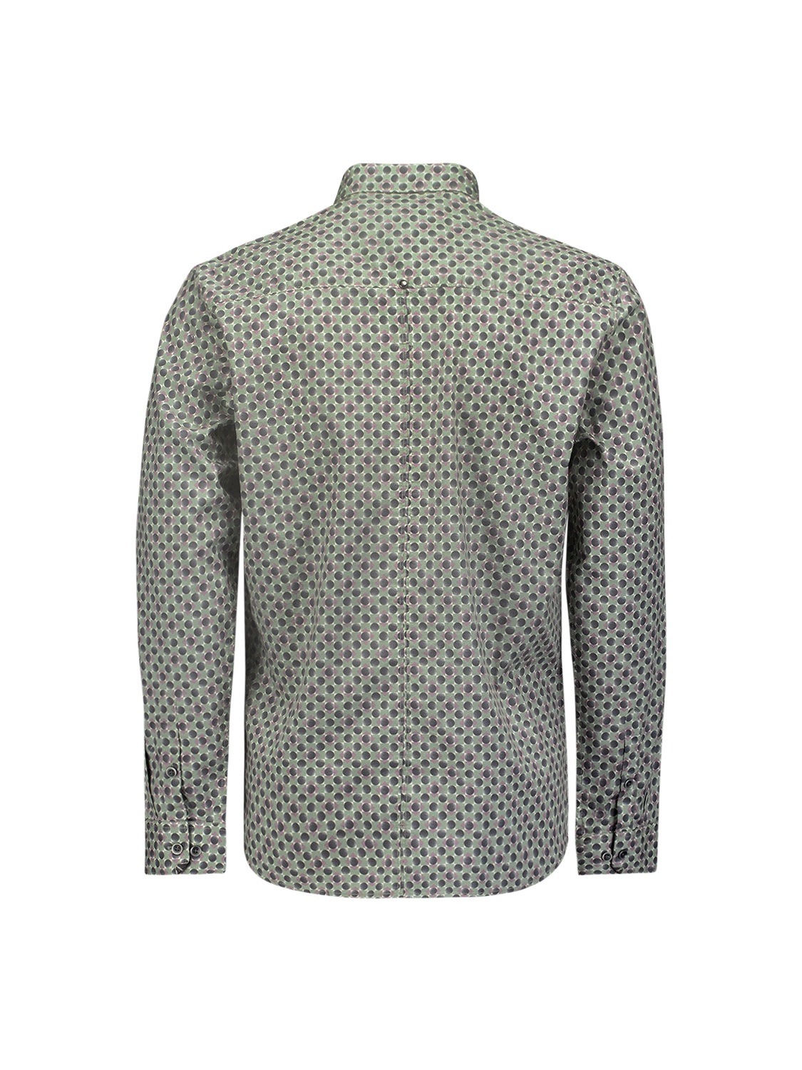 NO EXCESS Langarmhemd mit grafischem Allover-Muster