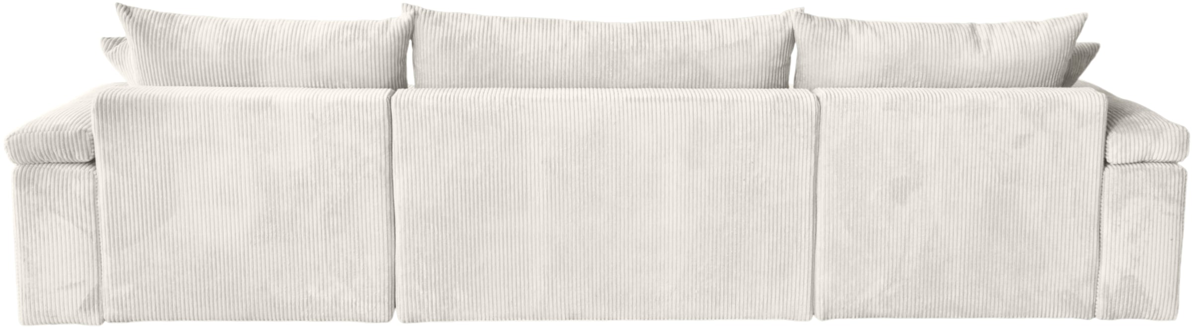 OTTO home Wohnlandschaft »Cosy U-Form, B: 309 cm, Sitzaufbau im Sandwich-Federkern« 2 Zierkissen, Mega-Sofa, Cord oder Struktur weich, Kaltschaumauflage