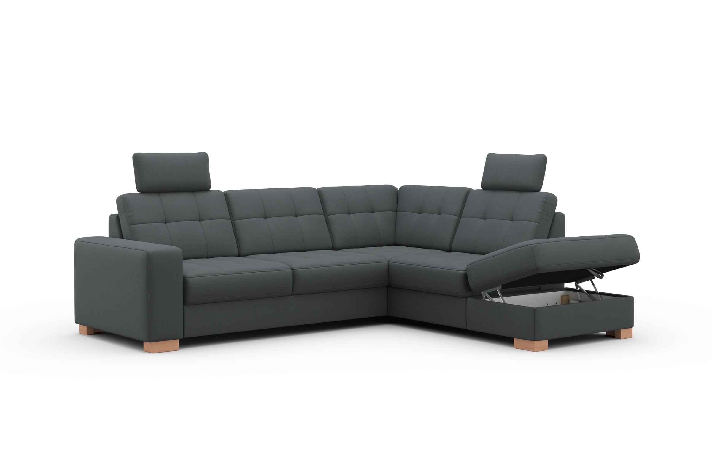 sit&more Ecksofa »Quincy L-Form«, wahlweise mit Bettfunktion und Bettkasten