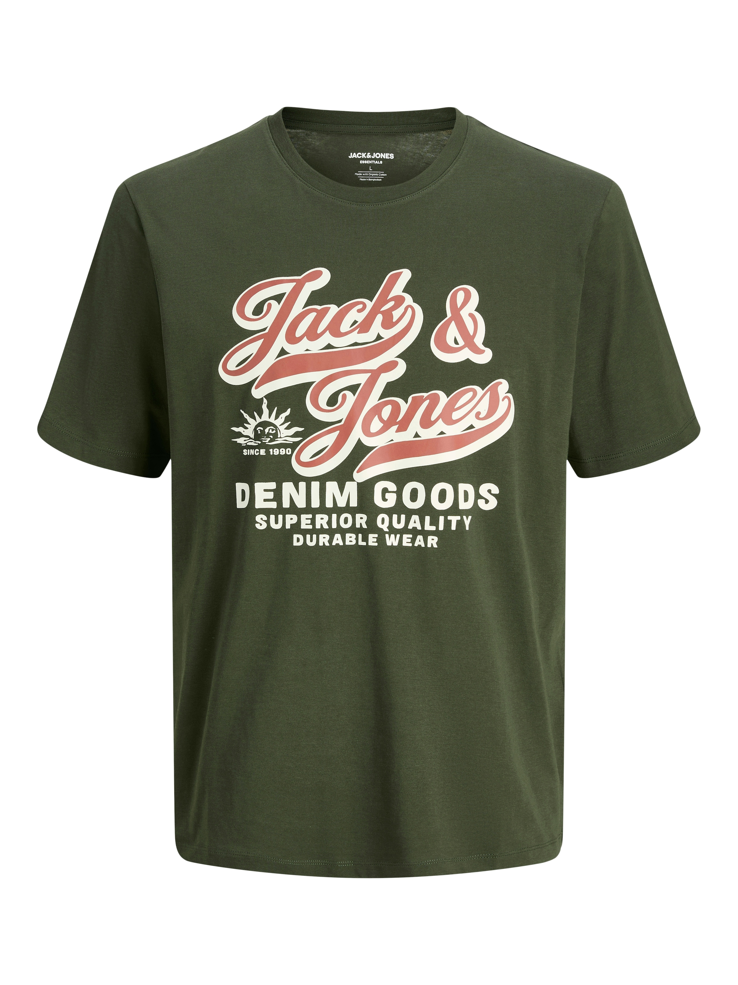 Jack & Jones Rundhalsshirt »JJELOGO TEE SS O-NECK 2 COL AW25 5PK MP«, (Packung, 5 tlg.)