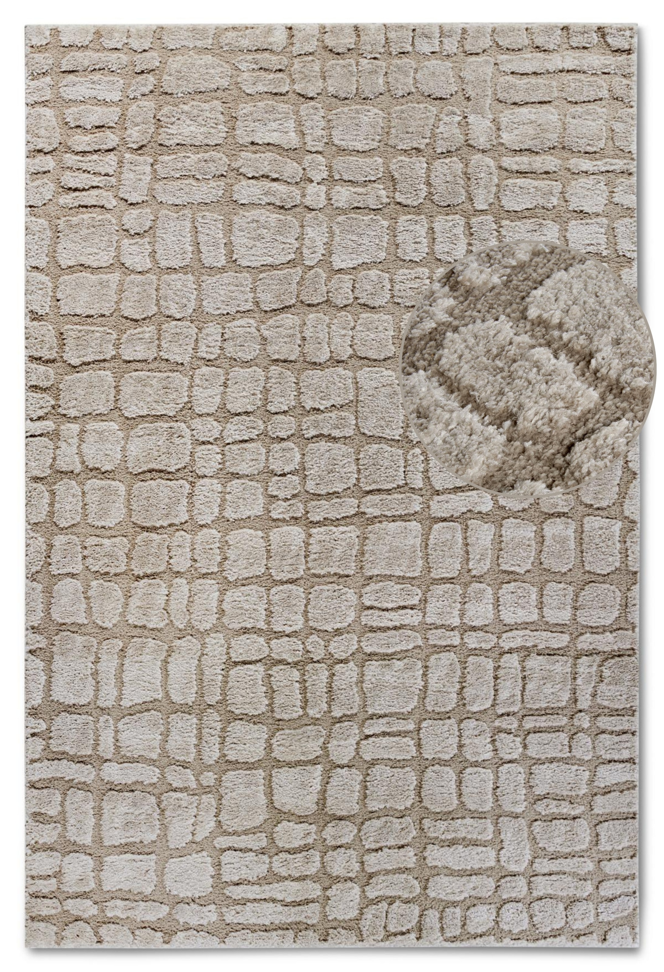 ELLE DECORATION Designteppich »Artistique«, rechteckig, 18 mm Höhe, Hochflor, Shaggy, Läufer, weich, Langflor, modern, Hoch Tief Effekt