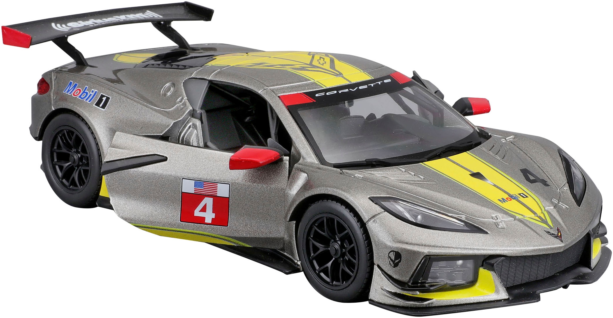 Bburago Sammlerauto »Racing Chevrolet Corvette C8R ´20, grau metallic«, 1:24