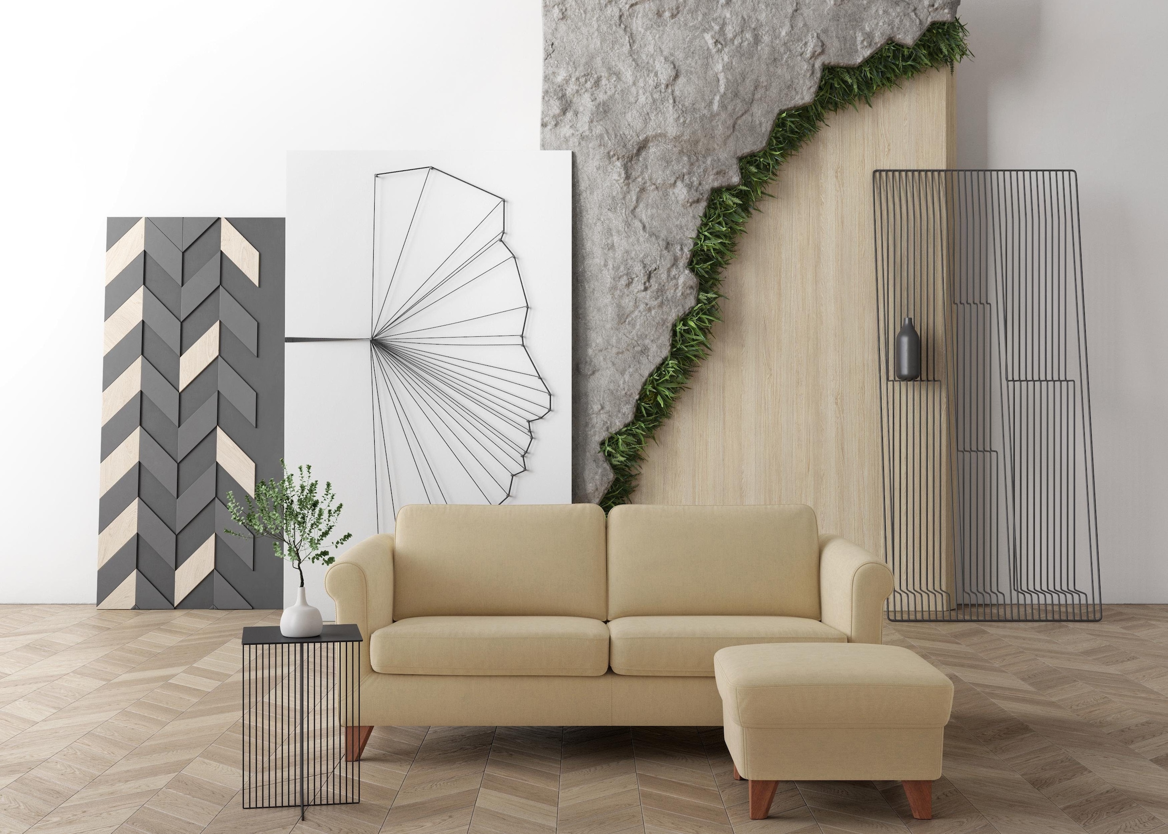 machalke® Hocker »amadeo«, mit wengefarbenen Beinen