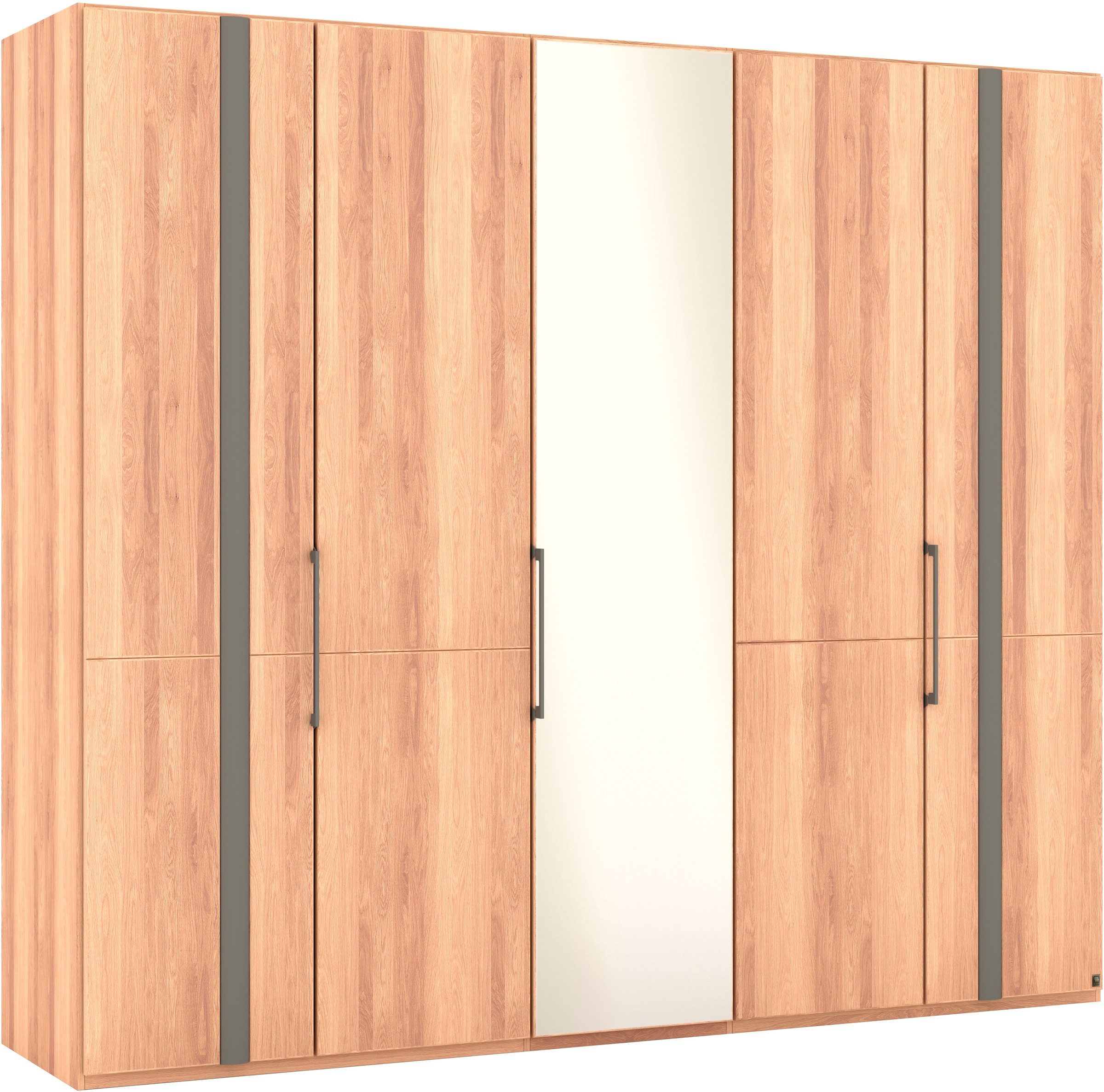 Musterring Drehtürenschrank »Sorrent, Kleiderschrank, Schrank, teilmassiv Eiche«, (mit Türdämpfern, in 5 Breiten & 2 Höhen, extra Böden, MADE IN GERMANY), Türen Eiche massiv oder als Parsol-Bronze-Spiegel, verschiedene Maße