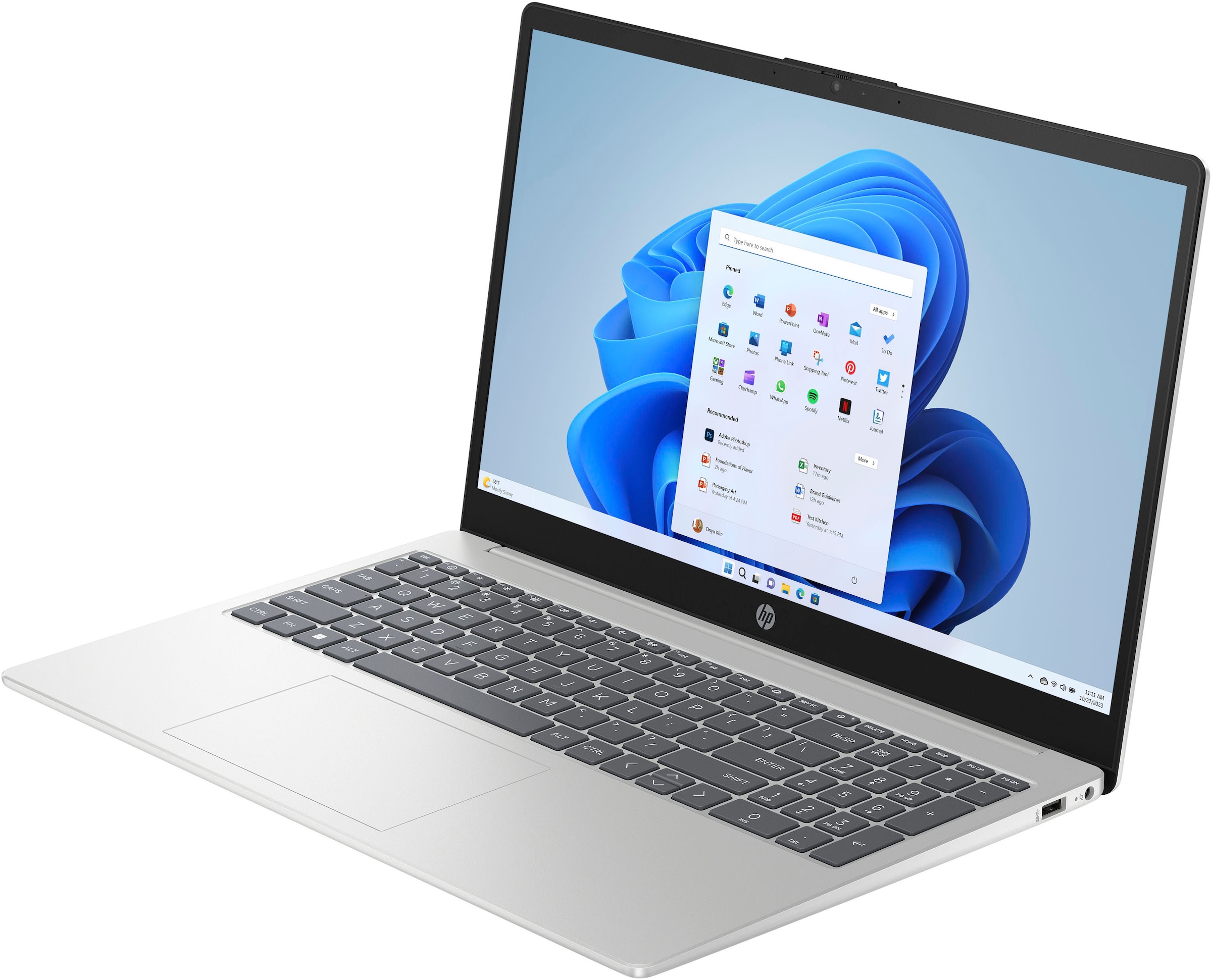 HP Notebook »15-fc0230ng«, 39,6 cm, / 15,6 Zoll, AMD, Ryzen 3, Radeon Graphics, 512 GB SSD