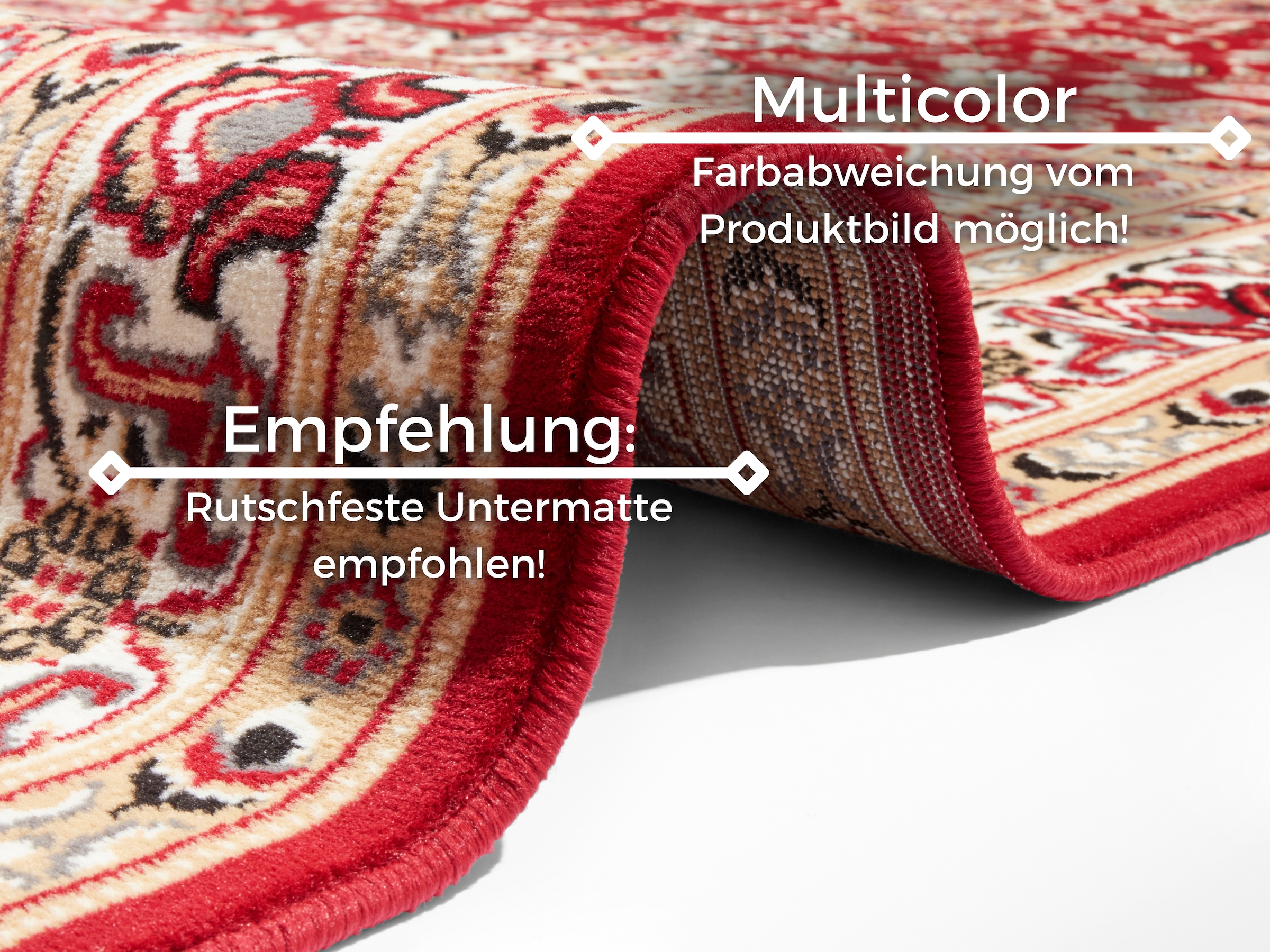 HANSE Home Teppich »Parun Täbriz«, rechteckig, 9 mm Höhe, Kurzflor, Orient, Läufer, Vintage, Esszimmer, Wohnzimmer, Flur