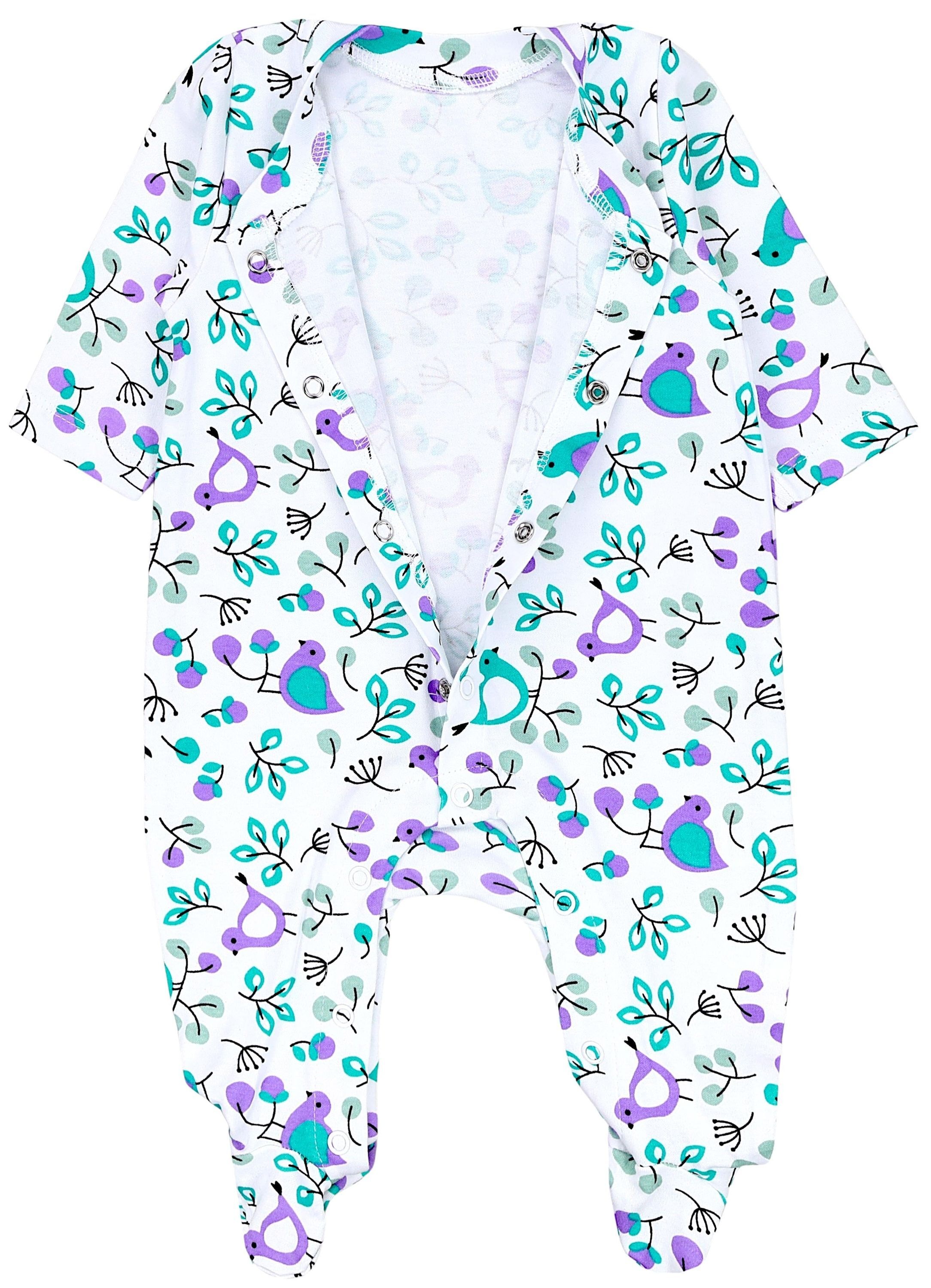 TupTam Strampler »Schlafstrampler Baby Mädchen Schlafstrampler mit Fuß 3er Pack«