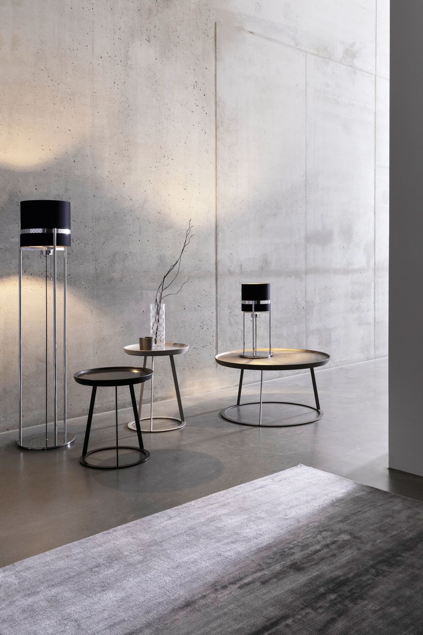 Joop! Tischleuchte »ROUND LIGHTS«, mit rundem Textil-Leuchtenschirm und eingelassenem  Metall-Dekorband online kaufen | mit 3 Jahren XXL Garantie