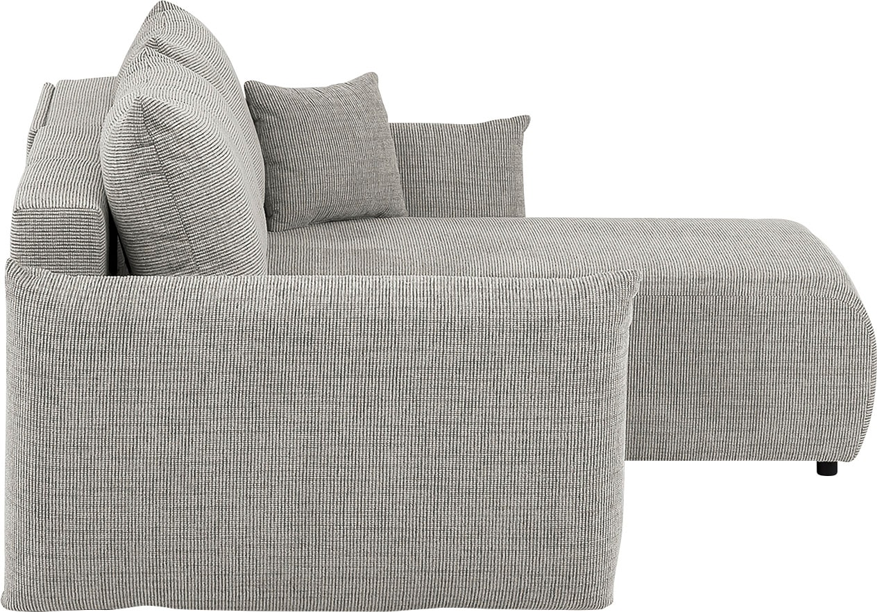 INOSIGN Ecksofa »MAVAS Schlafsofa mit Bettkasten, L-Form,«, ca.257/127cm (Liegefläche 212/145 cm), Cord, Chenille, Struktur