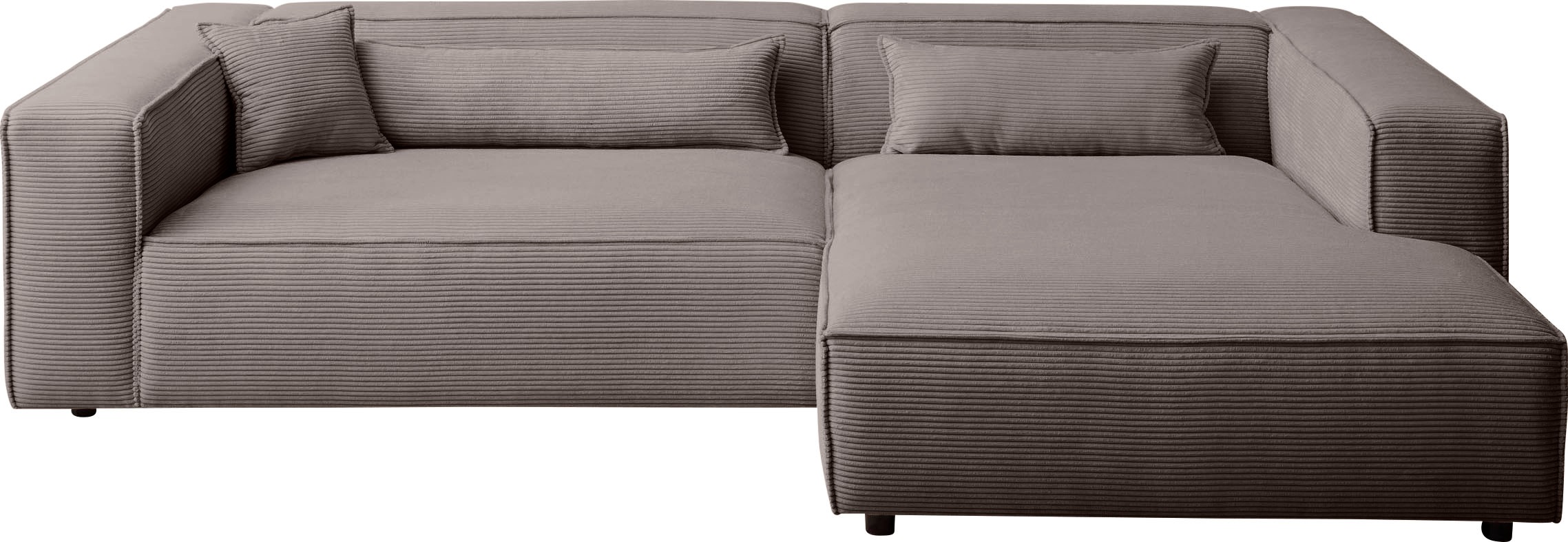 LeGer Home by Lena Gercke Ecksofa »PIARA XXL Cord, Big-Sofa, L-Form« wahlweise Ottomane rechts/links, Kedernaht, extra tiefe Sitzfläche