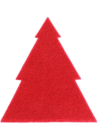 Platzset »Tannenbaum, Weihnachtsdeko rot«, (Set, 6 St.)