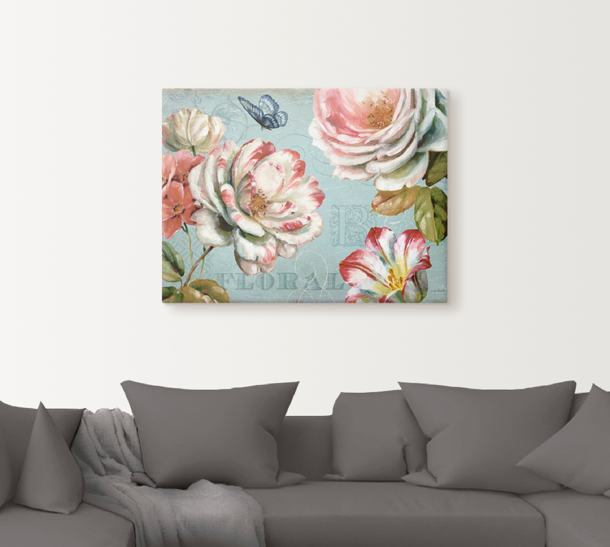 Artland Leinwandbild »Frühlingsromanze III«, Blumen, (1 St.), auf Keilrahmen gespannt