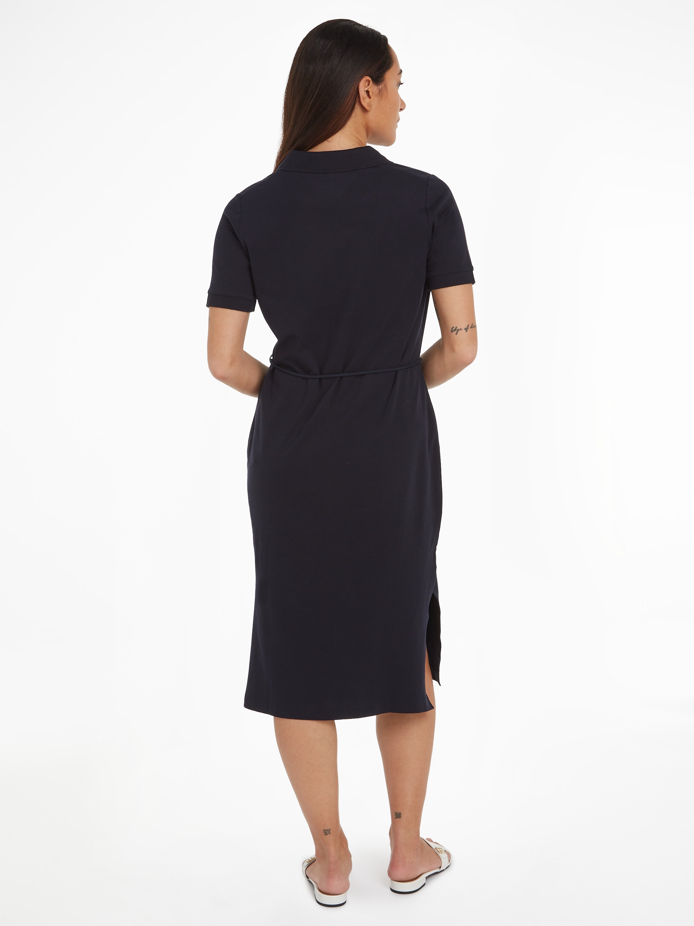 Tommy Hilfiger Polokleid »OPN PLKT LYLL POLO DRS WAIST DTL«, mit Seitenschlitzen