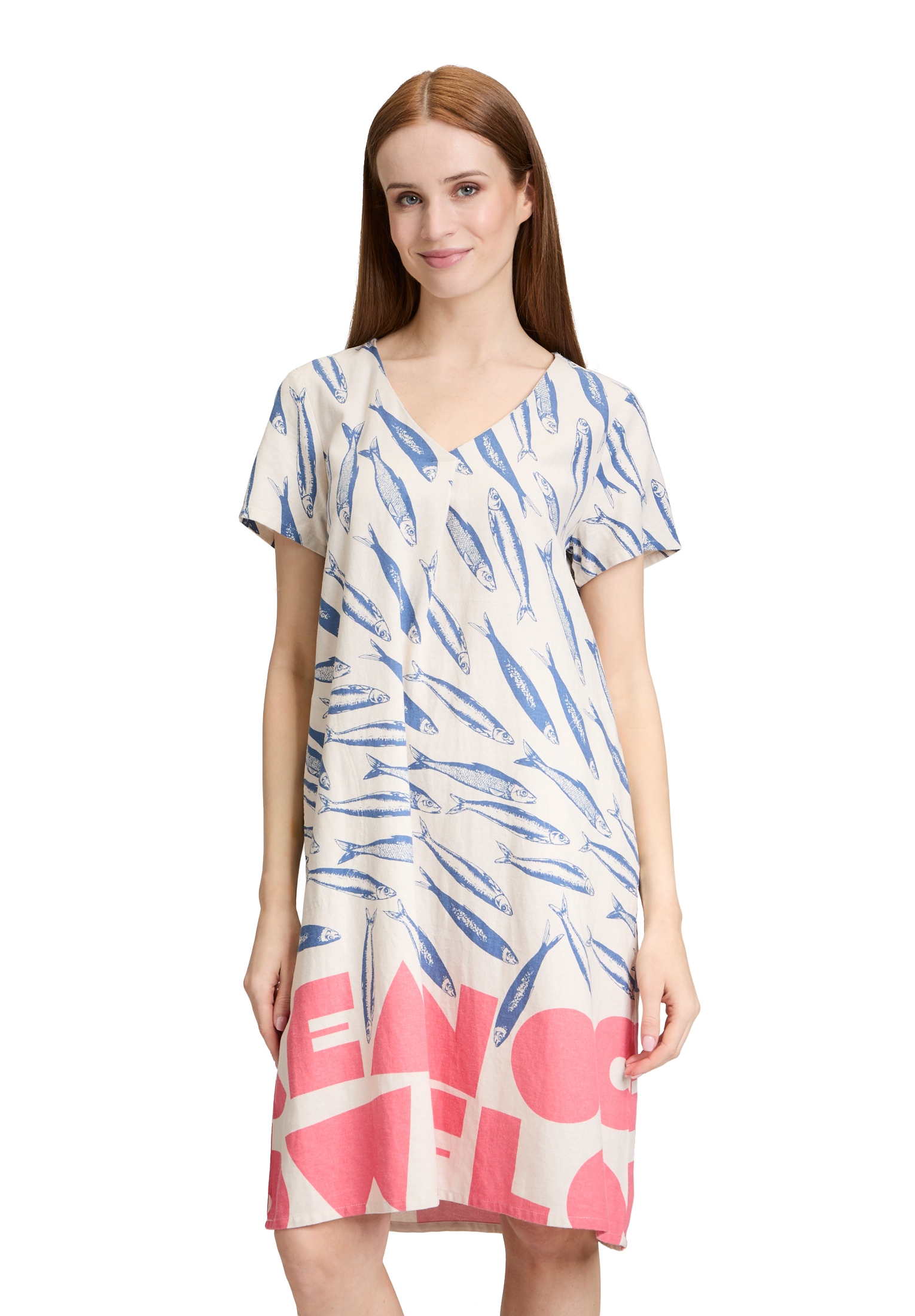 Betty Barclay Sommerkleid »Leinenkleid mit V-Ausschnitt«