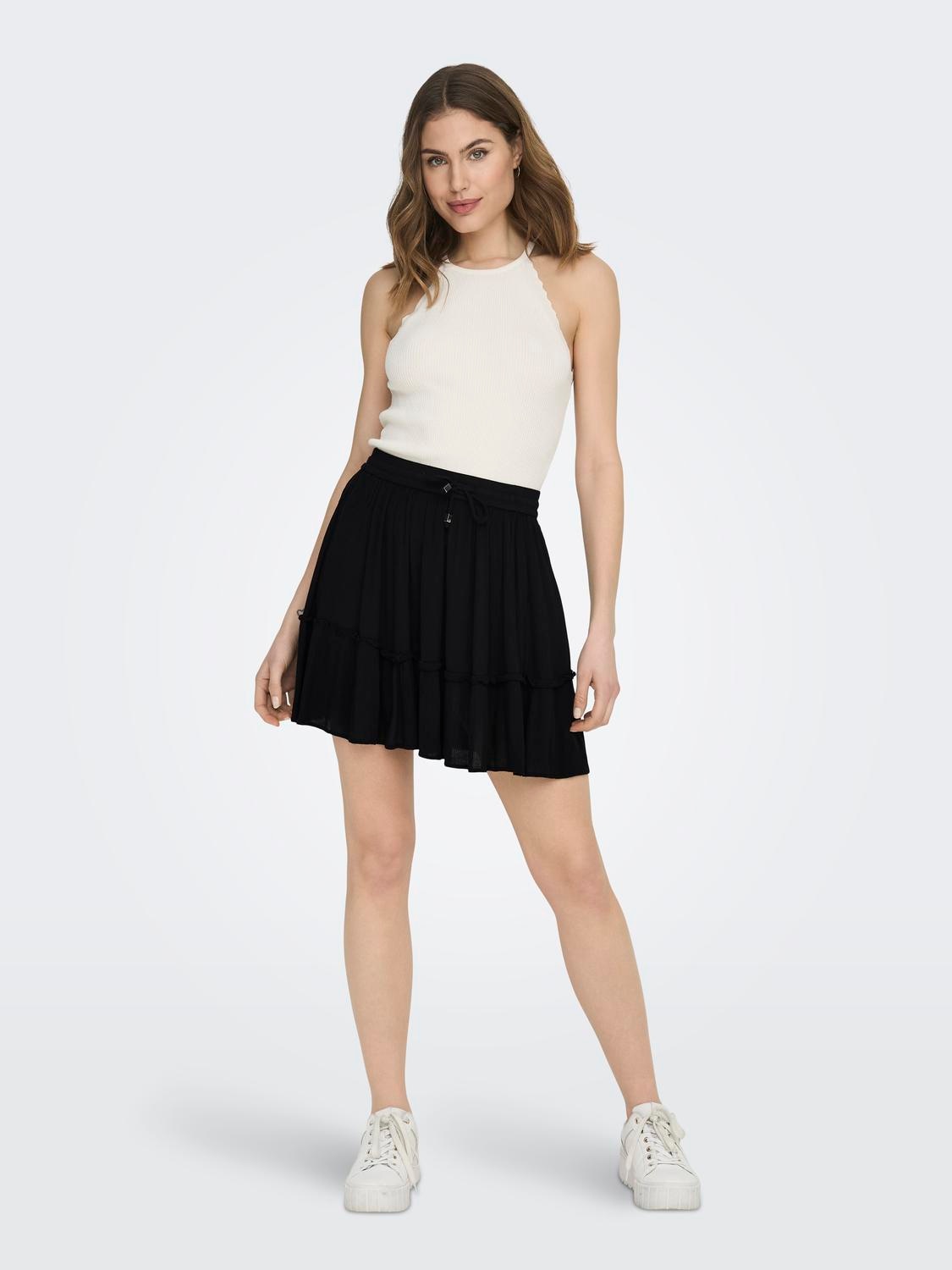 ONLY Minirock »ONLIBIZA LIFE SHORT SKIRT WVN NOOS«, mit Volant
