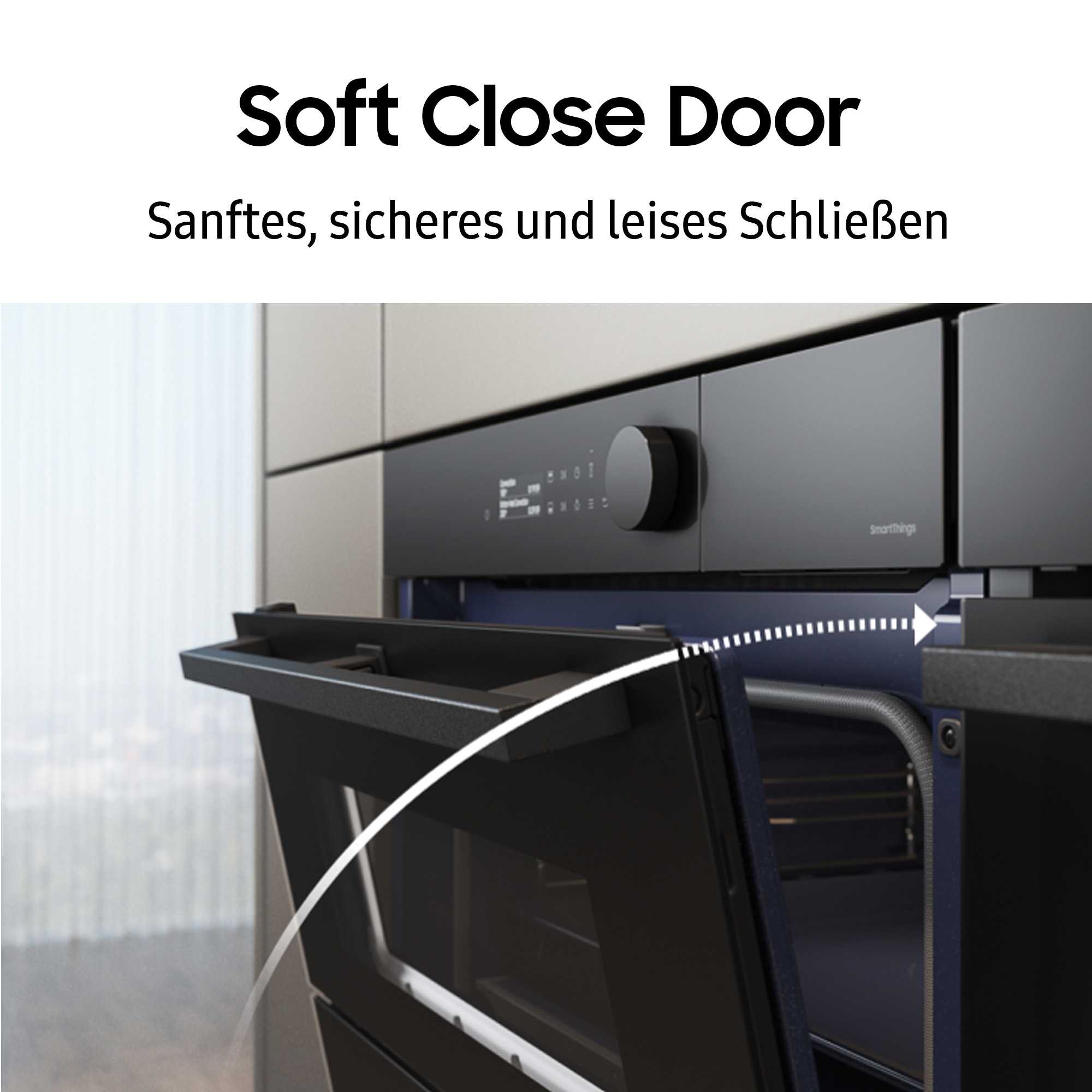 Samsung Pyrolyse Backofen NV7600B »NV7B6675CDN« mit 1-fach-Teleskopauszug mit Pyrolyse-Selbstreinigung Dual Cook – Ein Ofen. Zwei Garräume. Maximale Flexibilität.