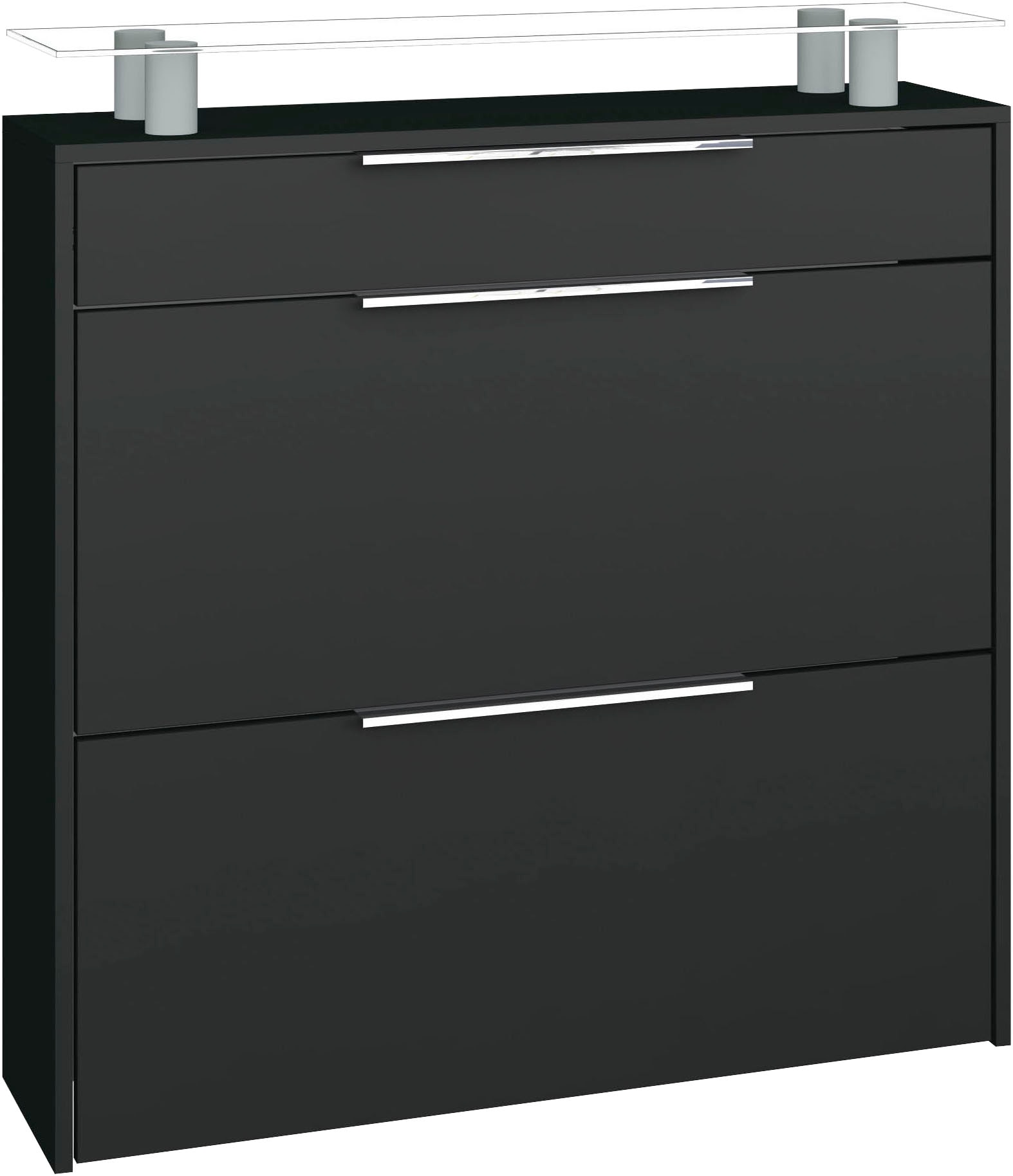 borchardt Möbel Schuhschrank »Oliva«, Breite 89 cm, hängend, mit 2 Doppeltrommel und 1 Schubkasten