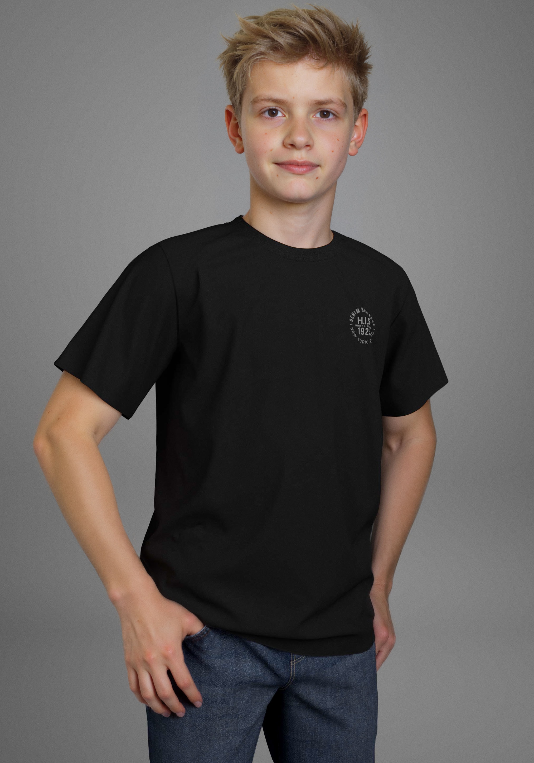 H.I.S T-Shirt »2 T-Shirts mit Logoprint« Packung, 2, 2 Stk. NEU: H.I.S für TEENS! 2er Pack T-Shirts