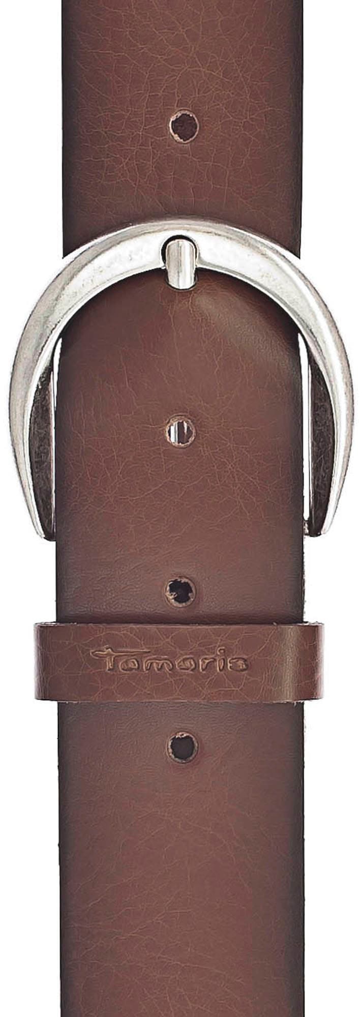 Tamaris Ledergürtel, mit Logoschriftzug auf der Gürtelschlaufe, Basic-Style