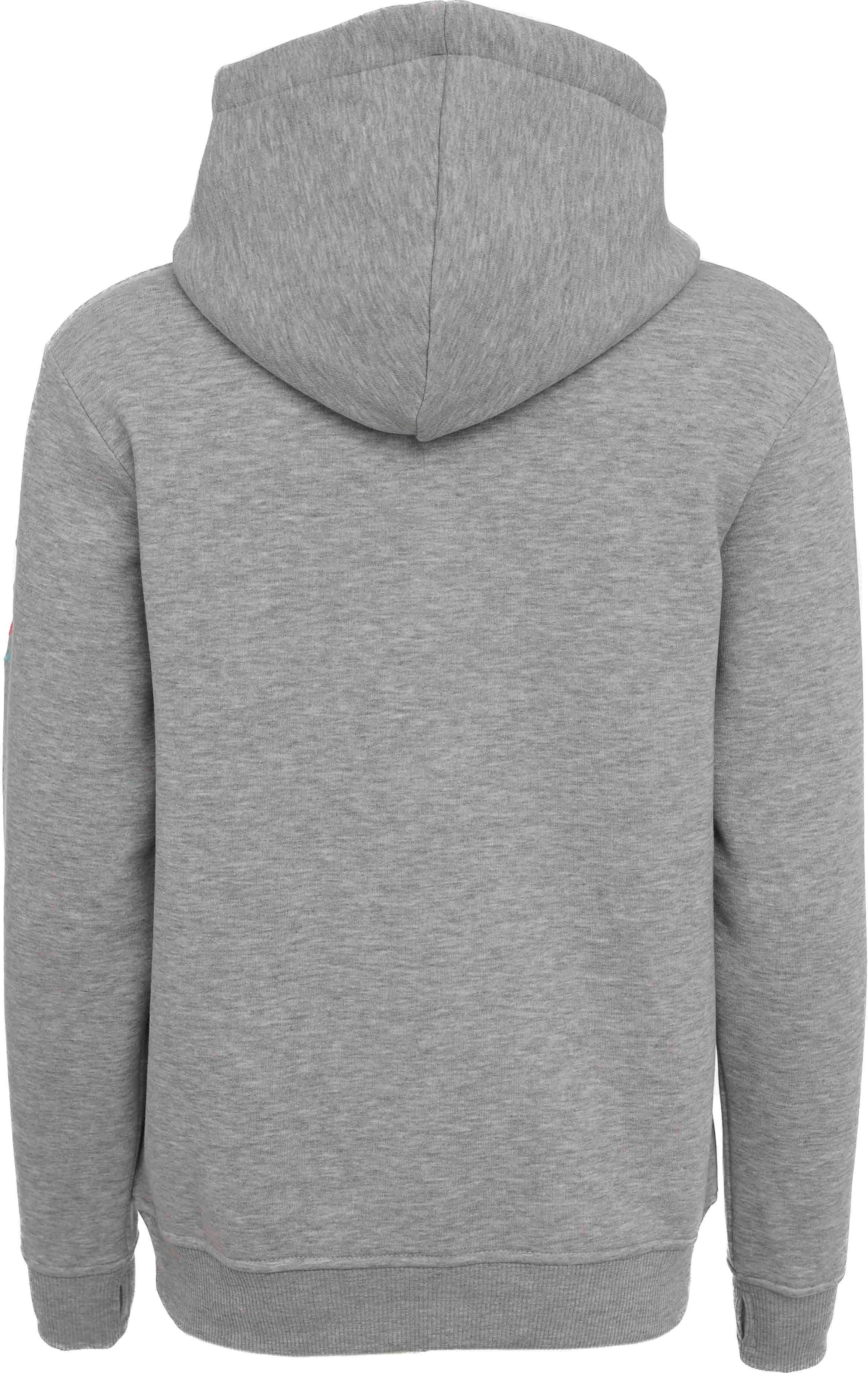 Zwillingsherz Sweat-Hoodie, mit aufgesticktem "MOIN"-Schriftzug in Neonfarben