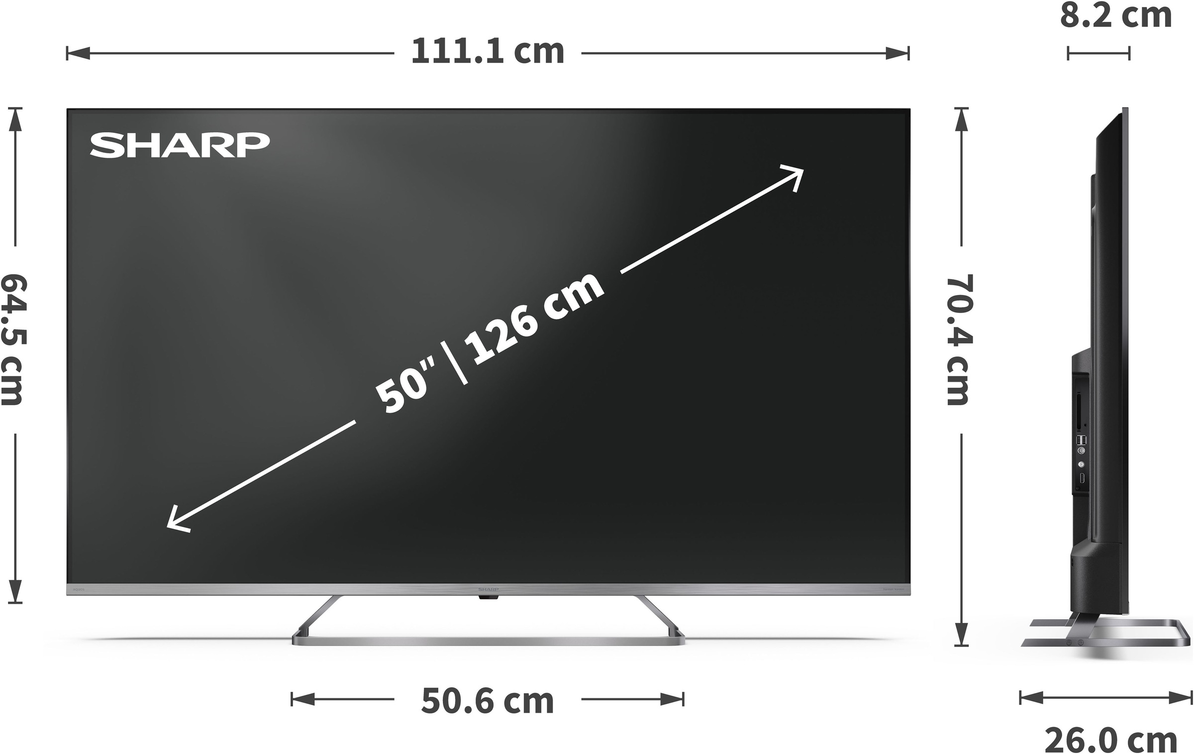 Sharp QLED Mini LED-Fernseher »4T-C50JPx« 126 cm/50 ″ Smart-TV