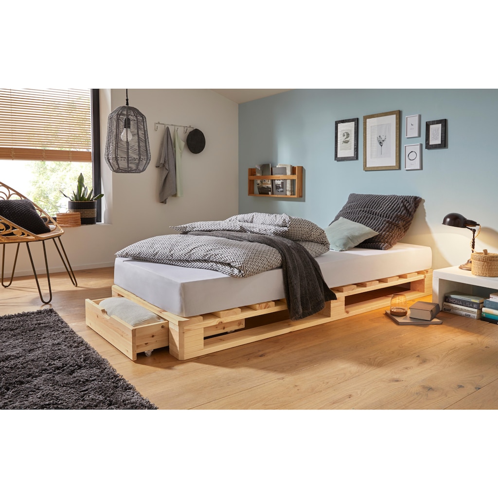 Home affaire Palettenbett »"ALASCO " BESTSELLER! Mit Schublade«